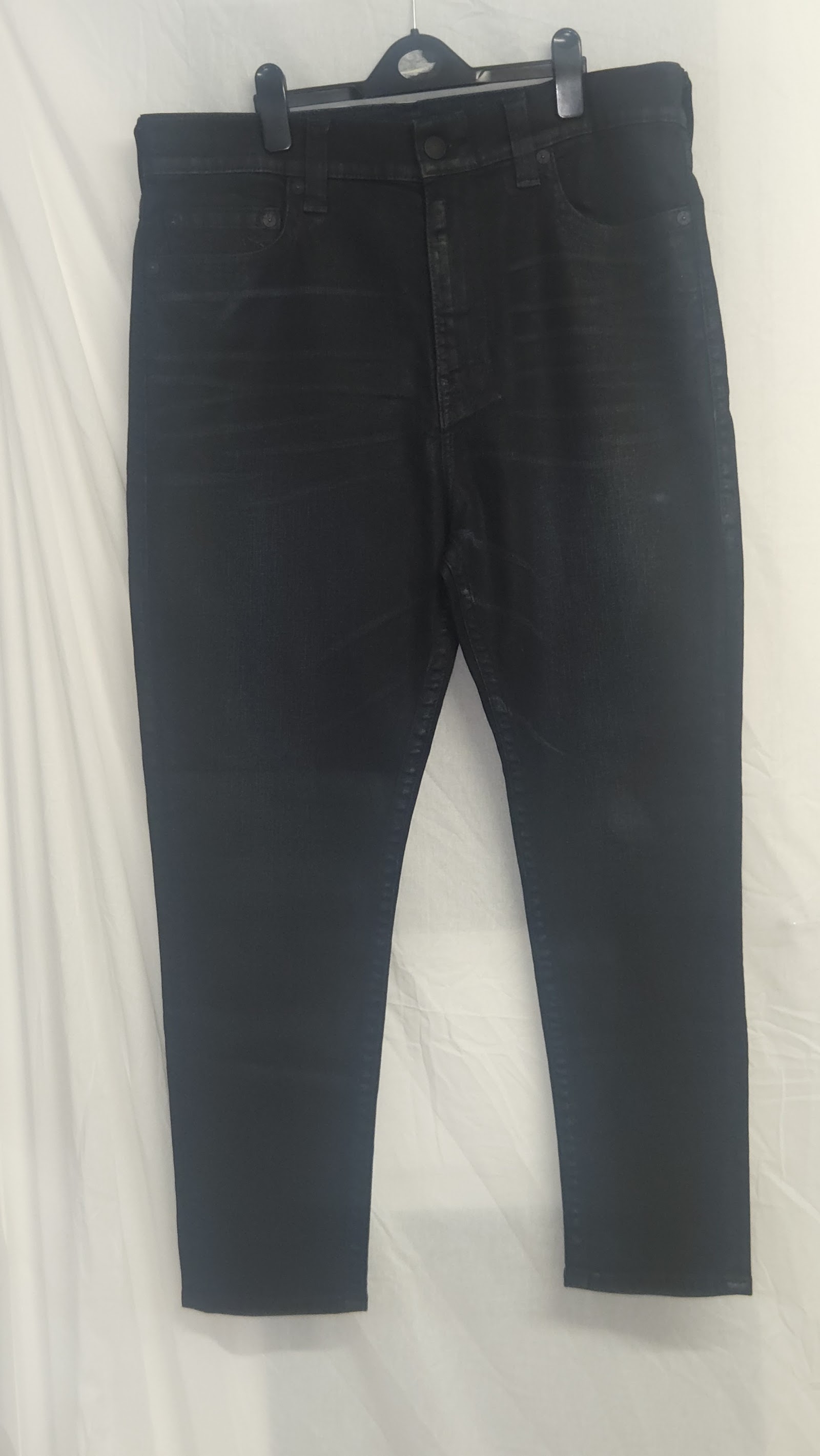 True Religion Marco Washed Black Relaxed Taper Jeans