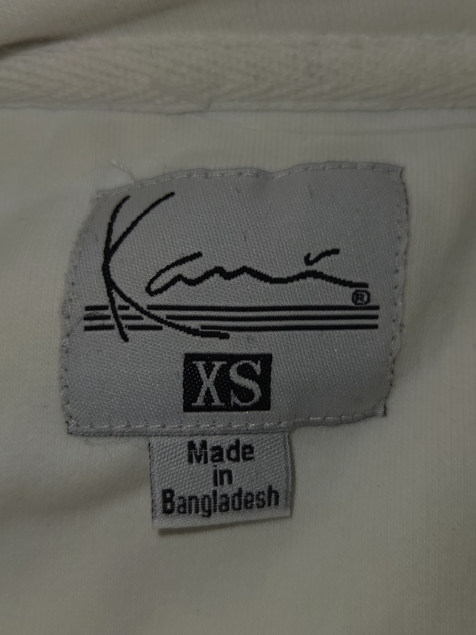 Genuine Karl Kani White Script Logo Pullover Hoodie, XS, photo 3