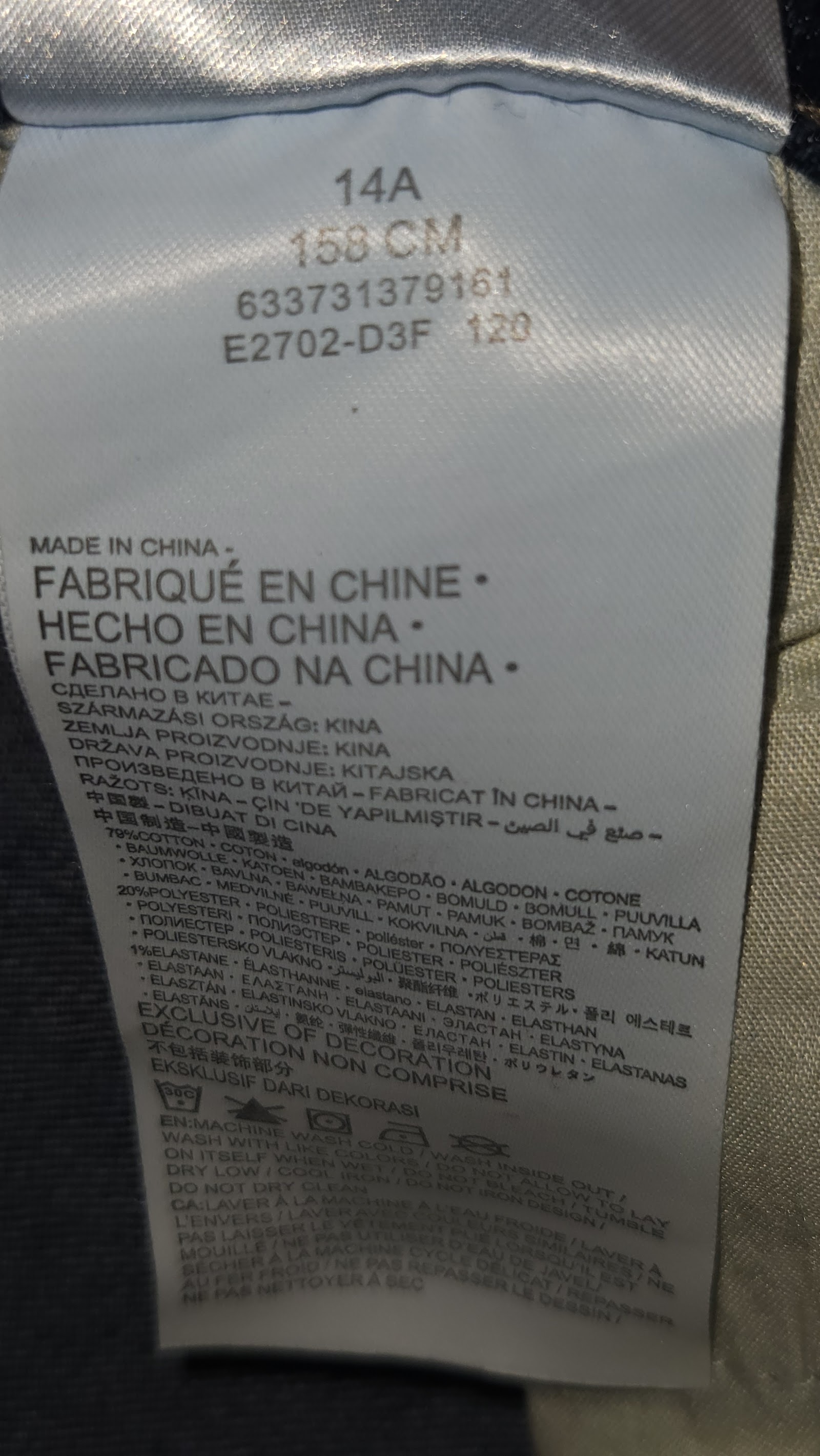 Levi's 710 Super Skinny Blue Jeans, 14A / 158 cm (labelled), photo 6
