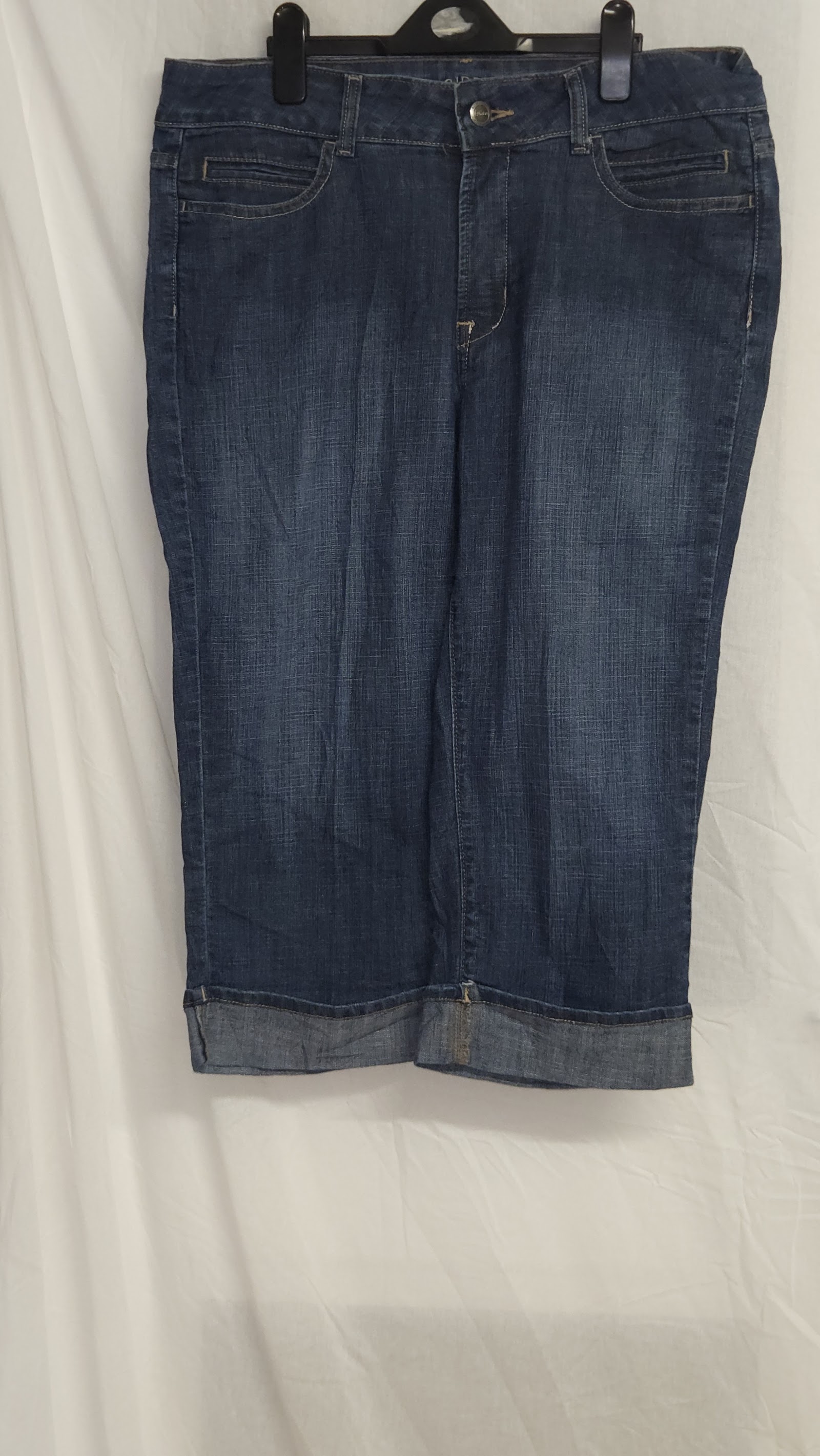 Riders by Lee Dark Blue Turn-Up Capri Jeans