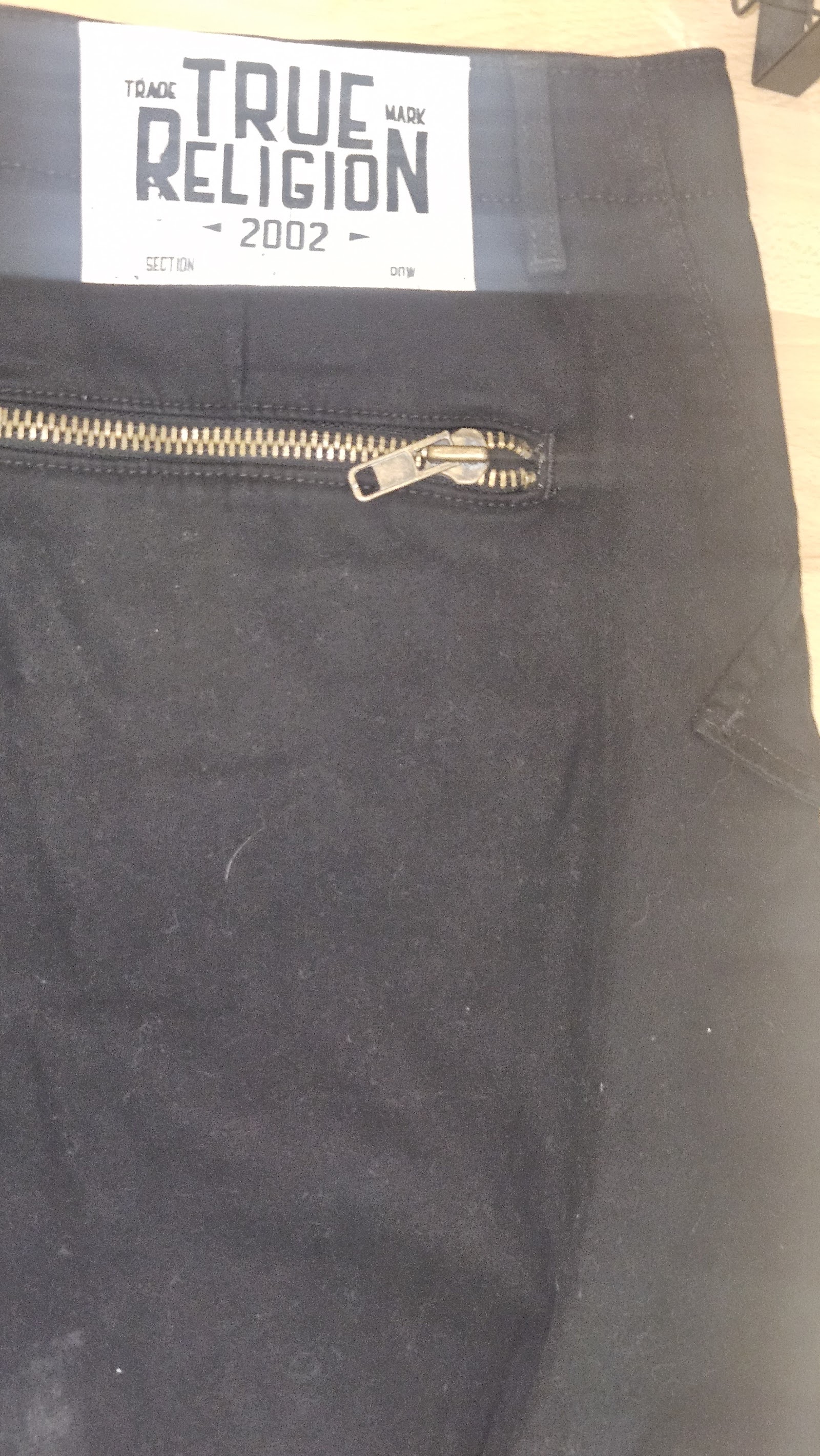 True Religion Black Drop Crotch Zip Cuff Trousers, 5 (labelled; system unspecified), photo 7