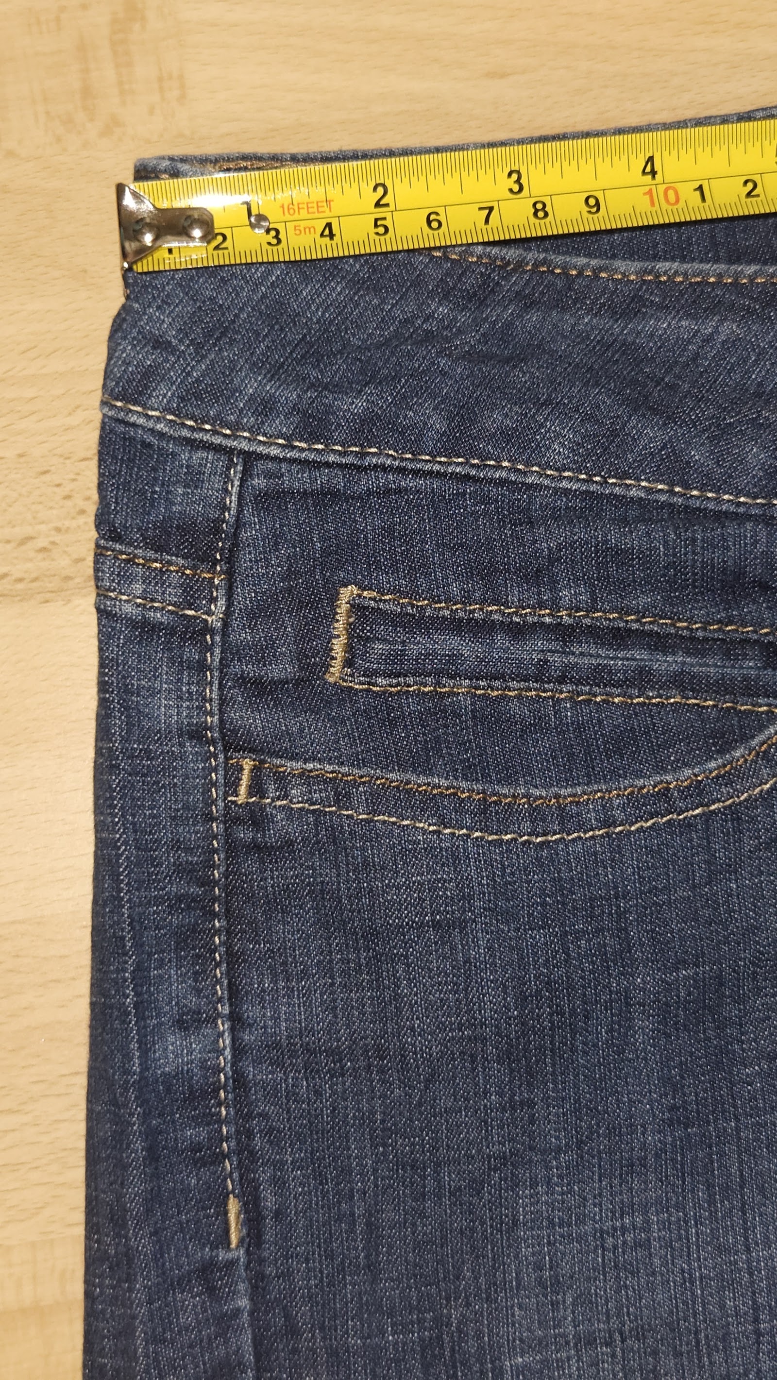 Riders by Lee Dark Blue Turn-Up Capri Jeans, Measured W35 approx., photo 4