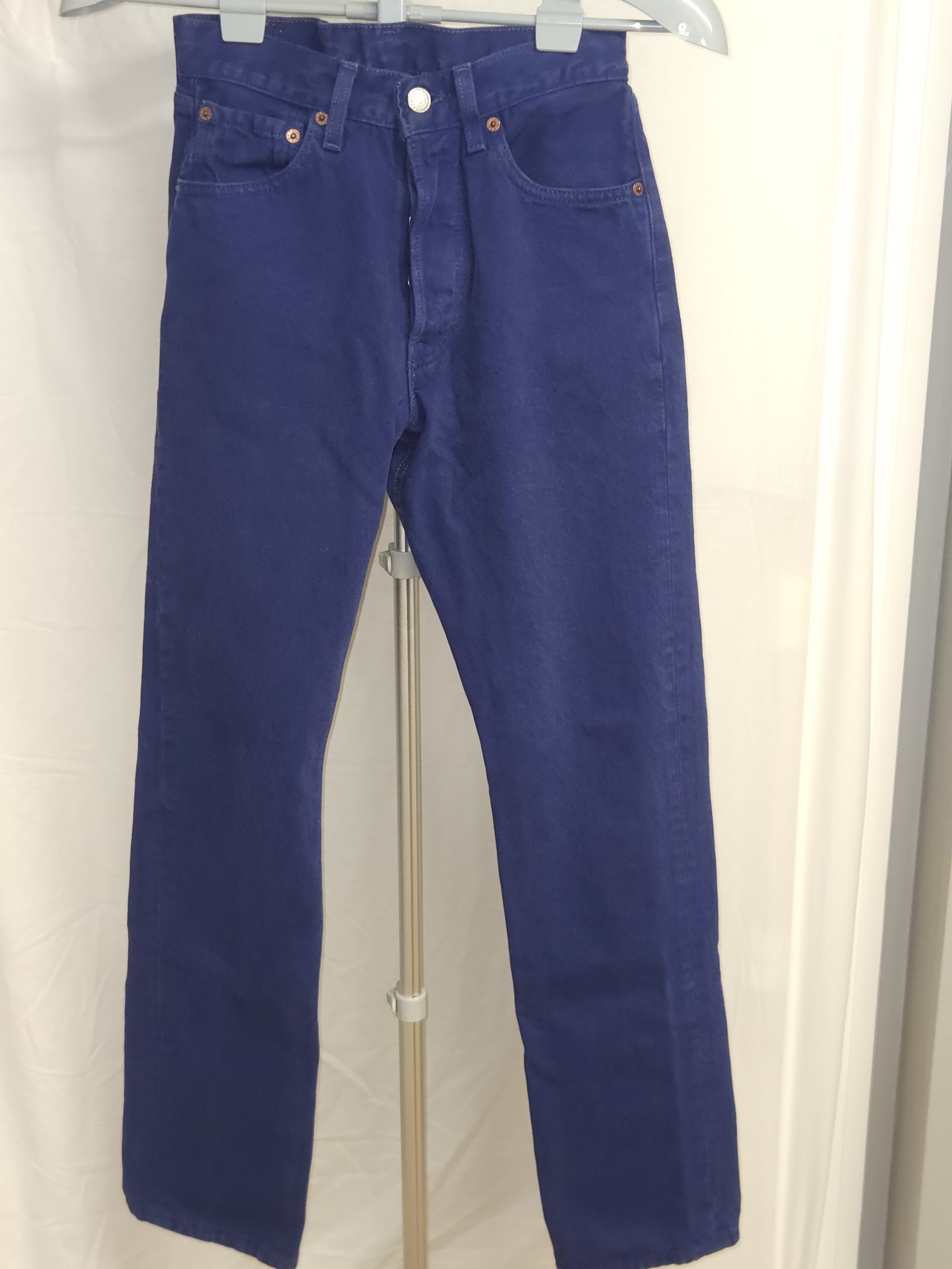 Levi’s 501 Original deep-purple straight-leg jeans