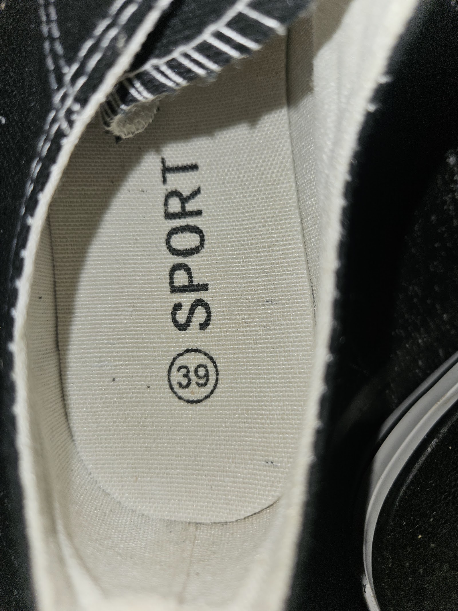Genuine Sport Black Triple-Strap Canvas Trainers Size EU 39 UK 6, EU 39 / UK 6, photo 5