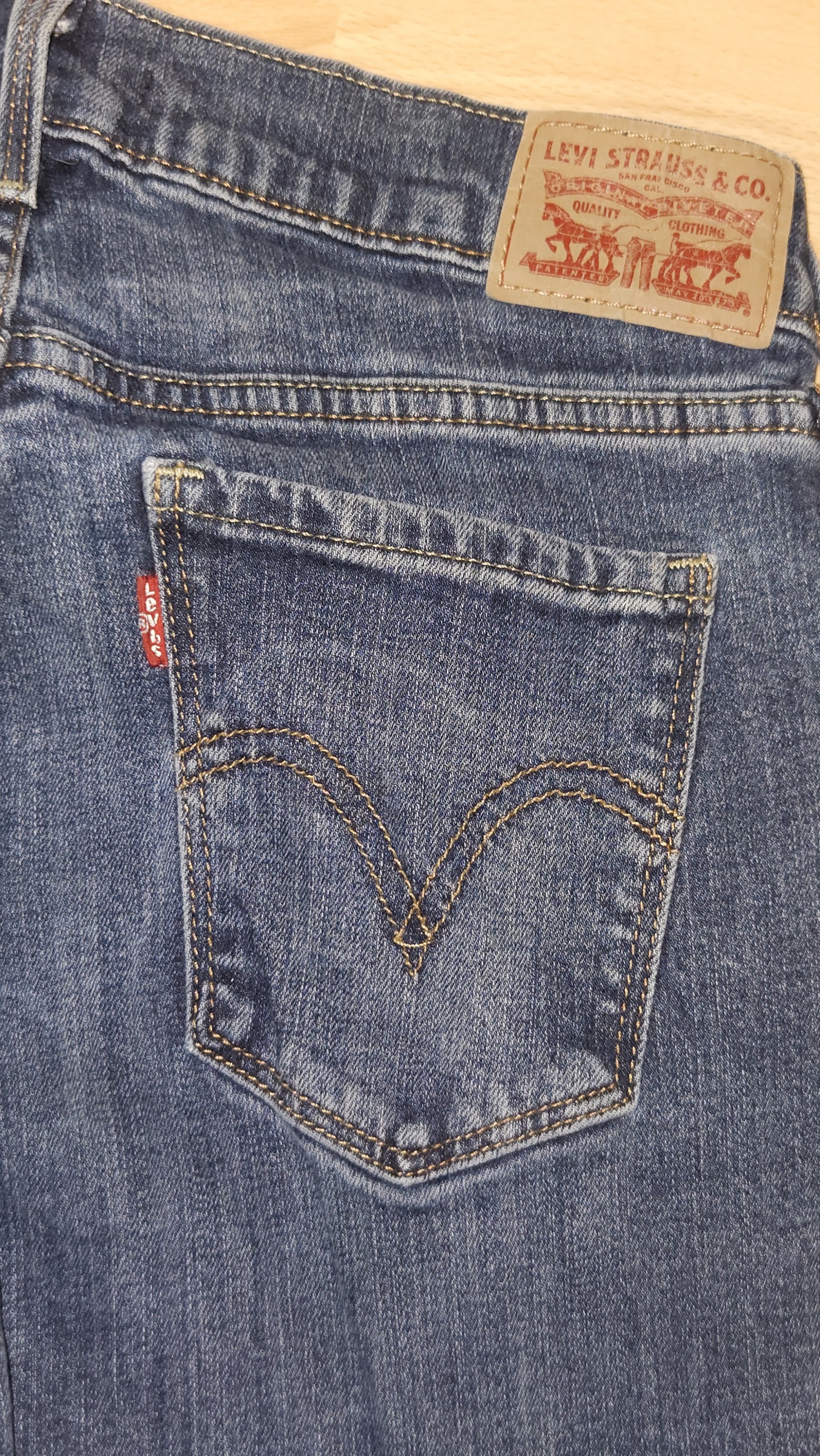 Levi's 505 Straight Blue Jeans, W27 L32 (labelled), photo 9