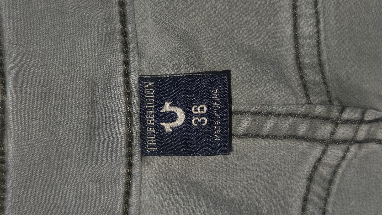 True Religion Rocco Olive Green Relaxed Skinny Jeans, W36, photo 5
