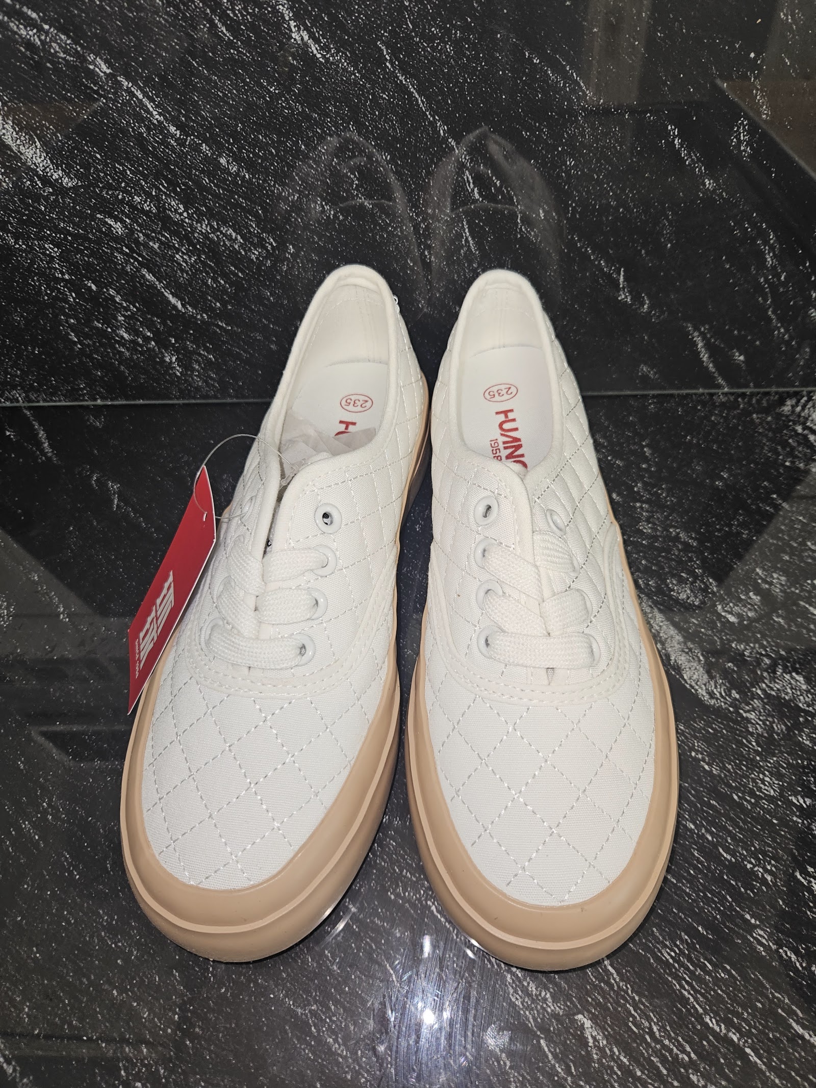 Genuine HUANQIU 1958 White Canvas Platform Low-Top Trainers Size EU 35 UK 2.5, EU 35 / UK 2.5 / CN 225, photo 4