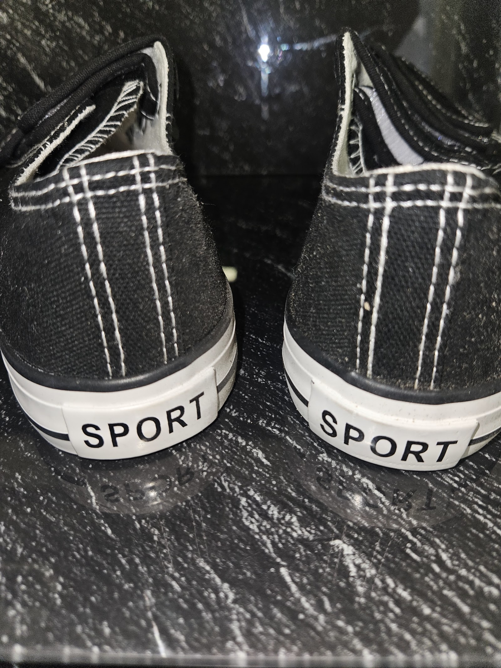 Genuine Sport Black Triple-Strap Canvas Trainers Size EU 39 UK 6, EU 39 / UK 6, photo 4