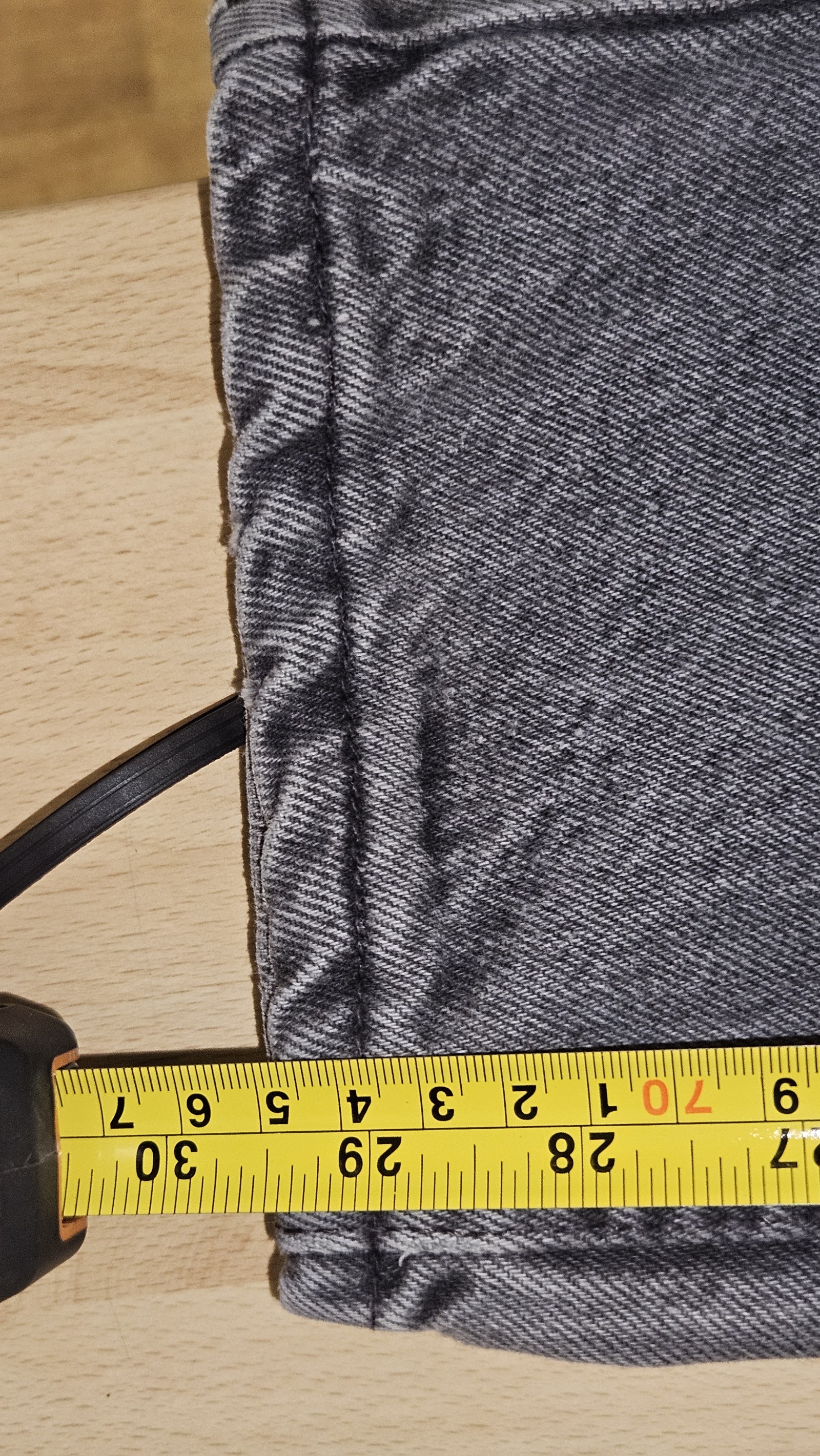 Levi's 818 Orange Tab Washed Grey Jeans, Measured W26.5 L29.5 approx., photo 11