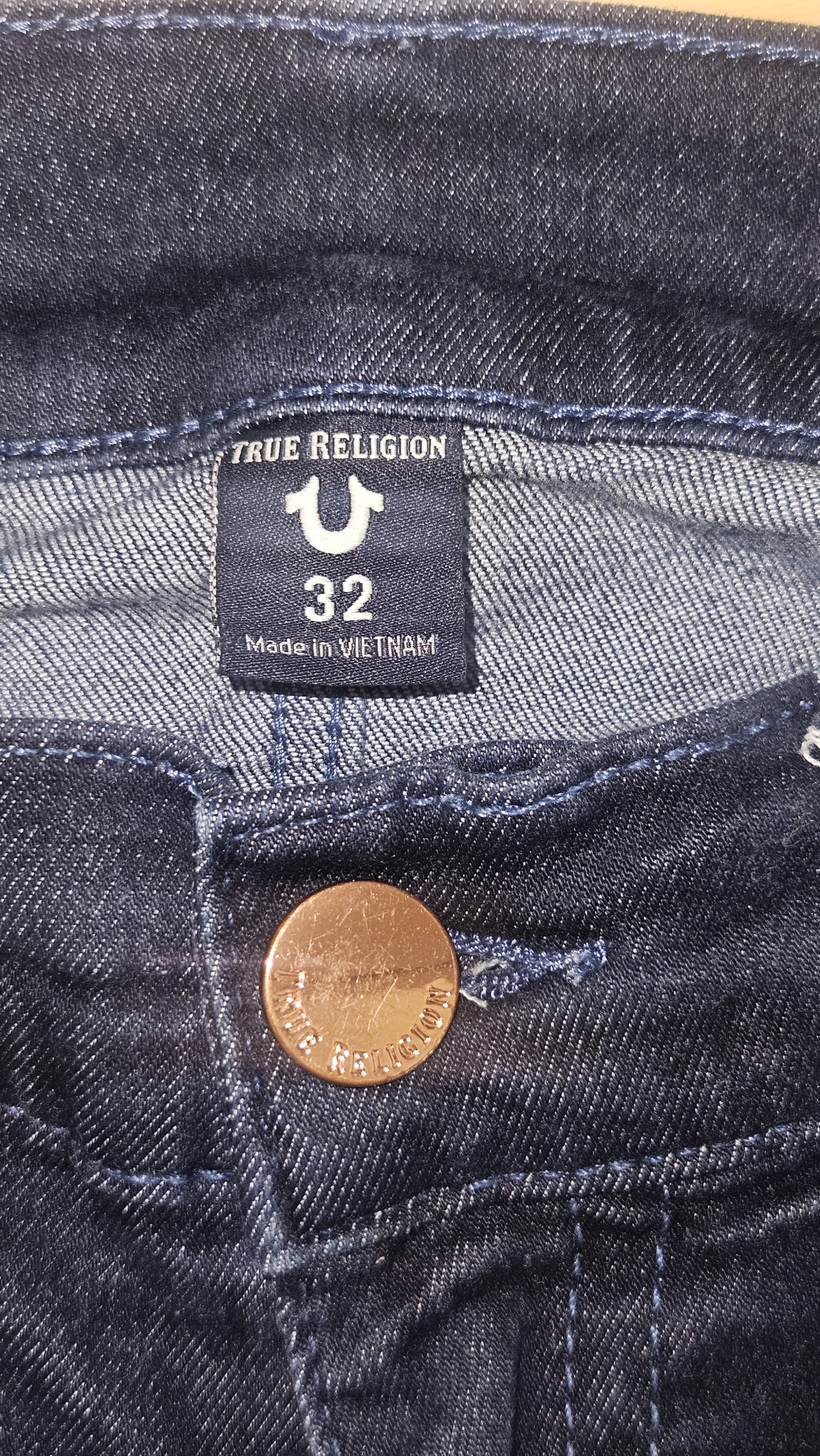 True Religion Rocco Dark Indigo Relaxed Skinny Jeans, W32, photo 3