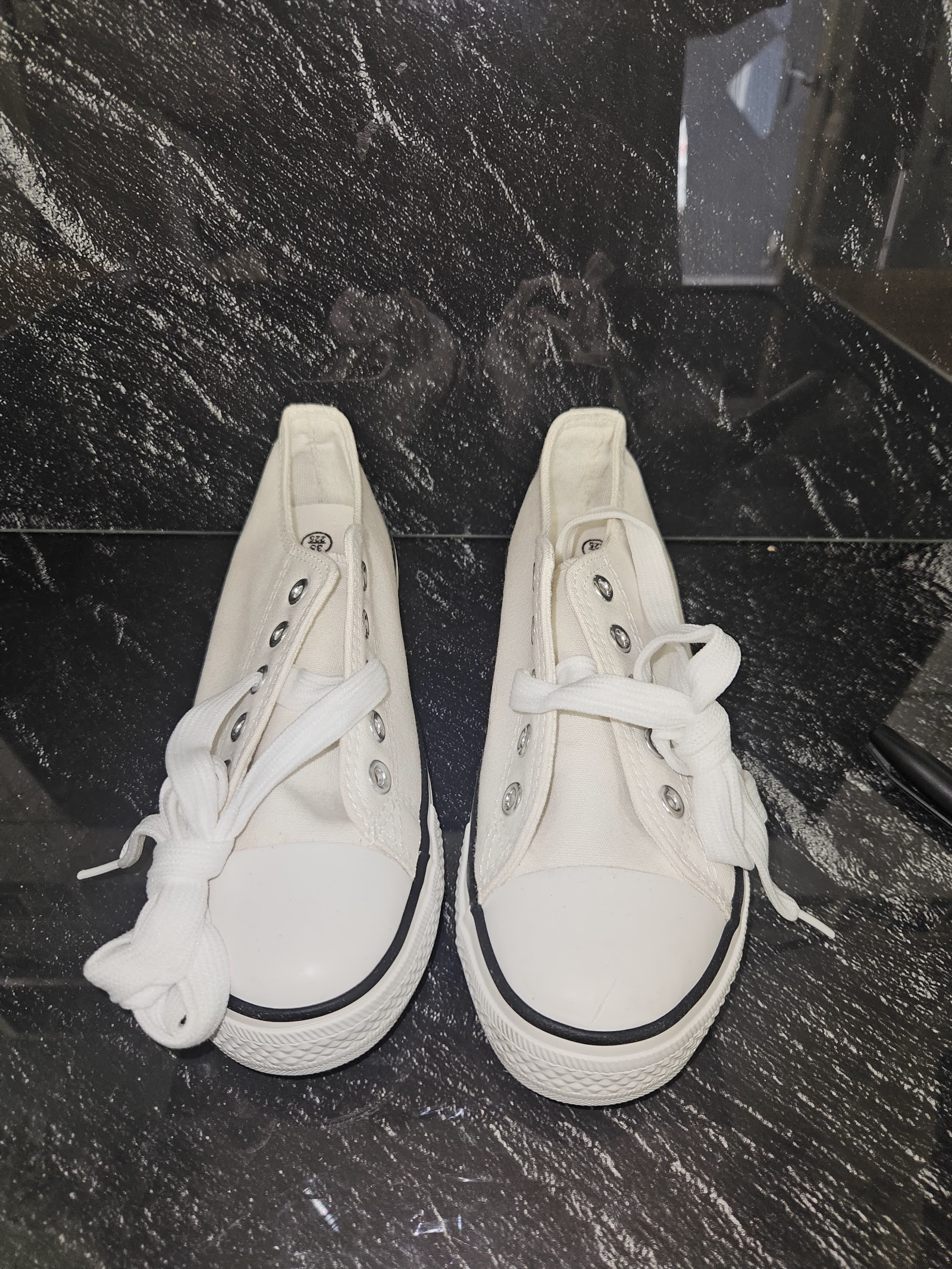 Genuine Leicarjion White Canvas High-Top Trainers Size EU 38 UK 5, EU 38 / UK 5 / CN 240, photo 2
