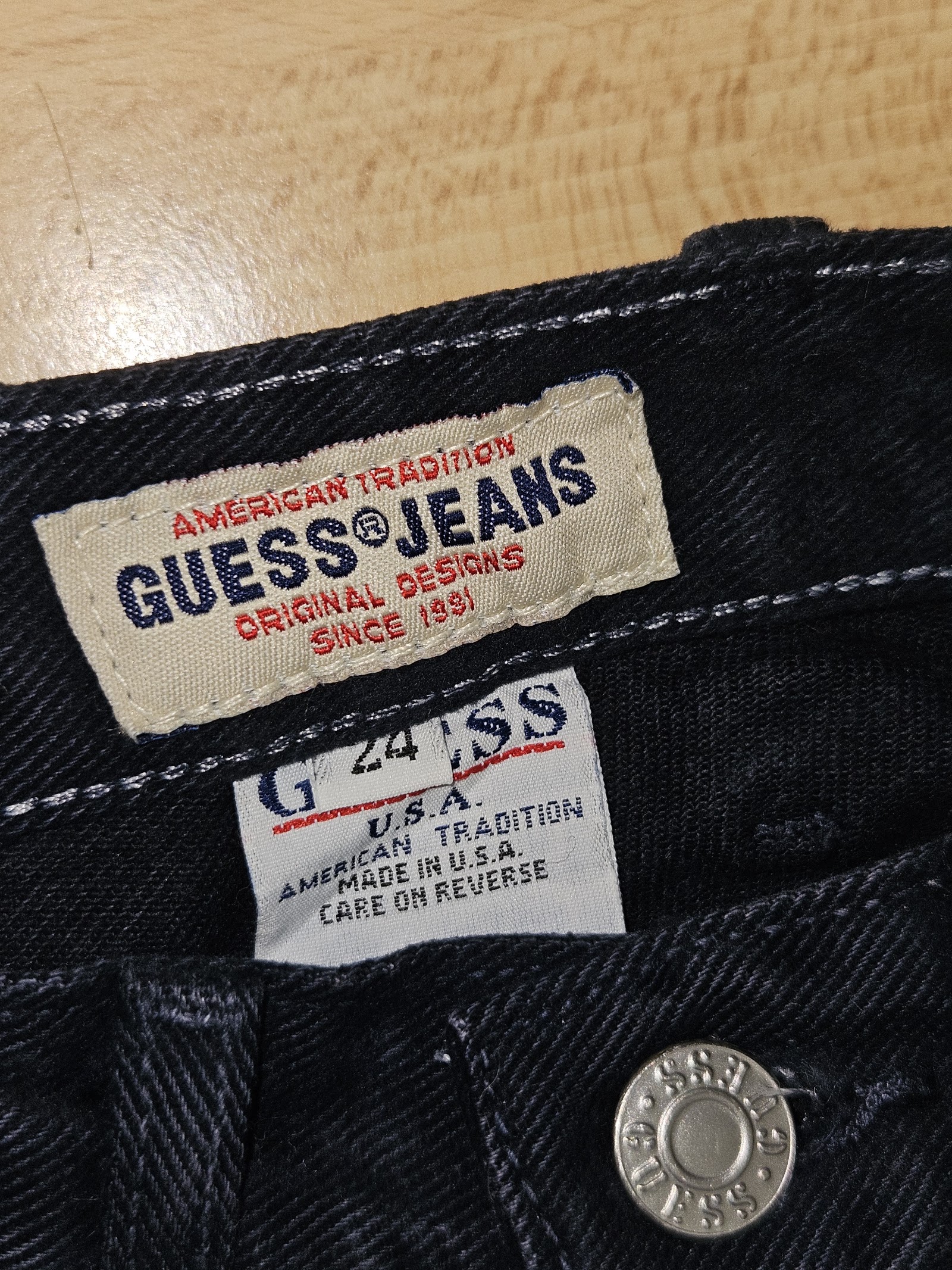 Genuine Guess Black Jeans Size 24 XS, 24 / XS, photo 3