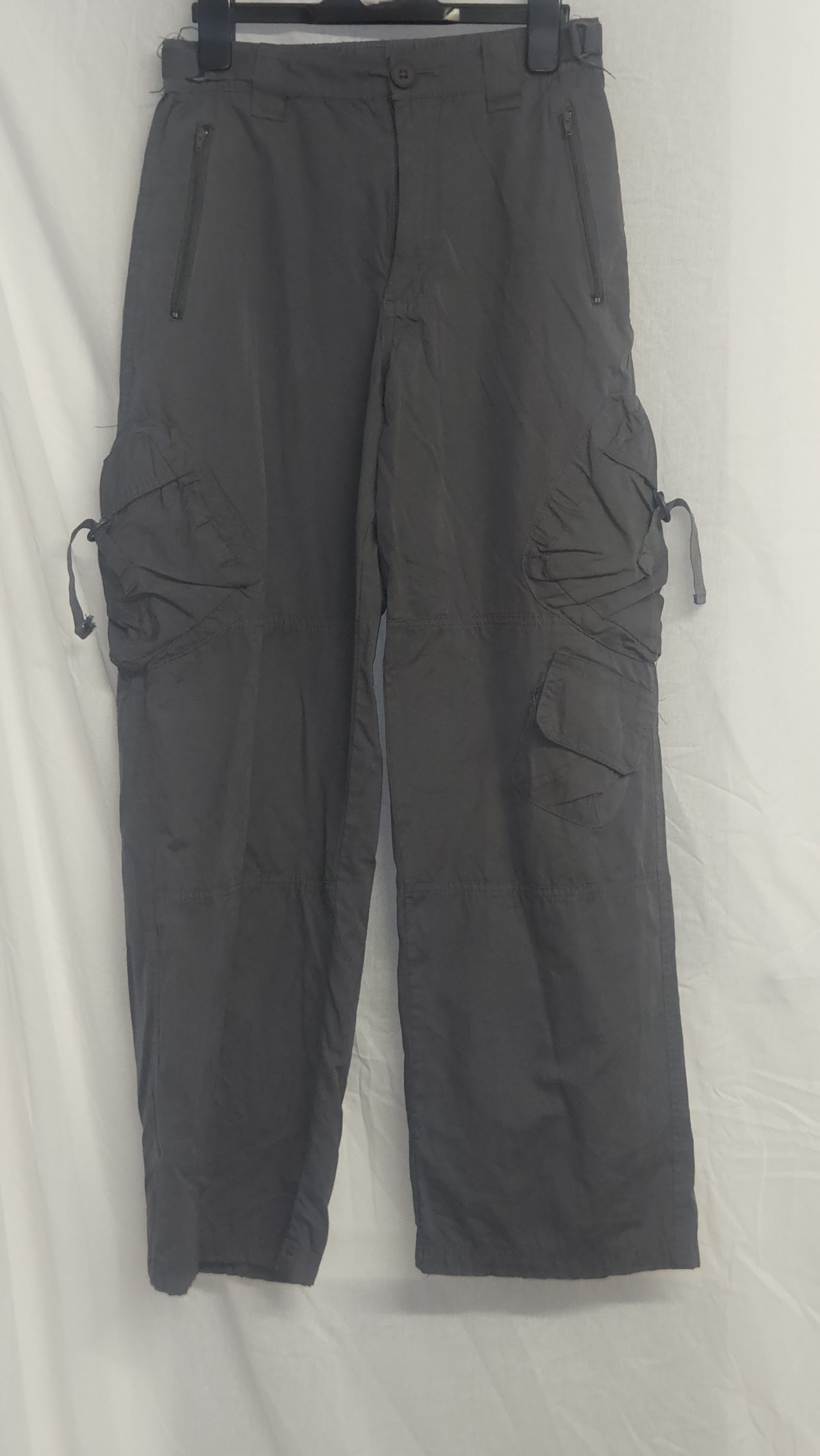 Forever 21 Black Zip Pocket Cargo Trousers