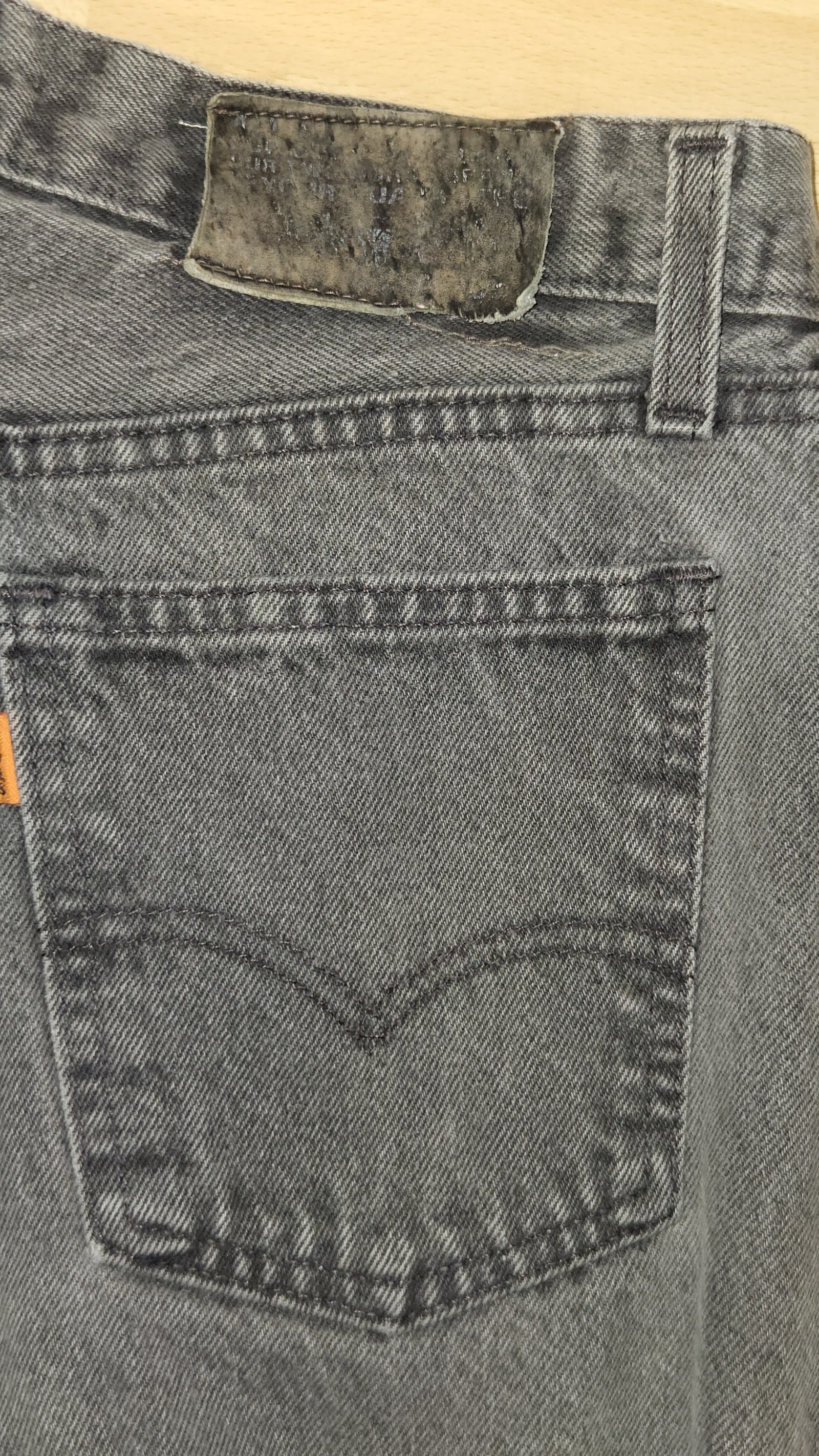 Levi's 818 Orange Tab Washed Grey Jeans, Measured W26.5 L29.5 approx., photo 6