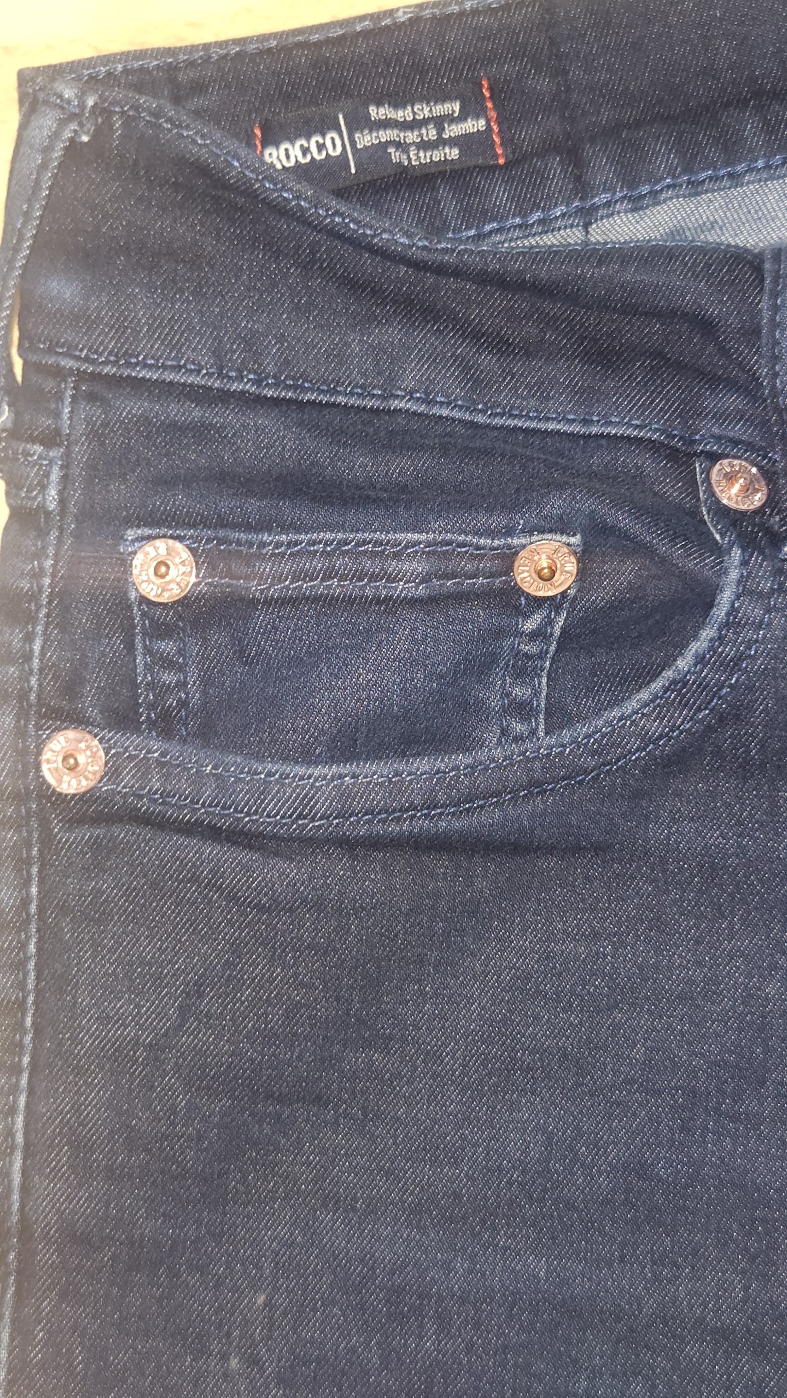 True Religion Rocco Dark Indigo Relaxed Skinny Jeans, W32, photo 5
