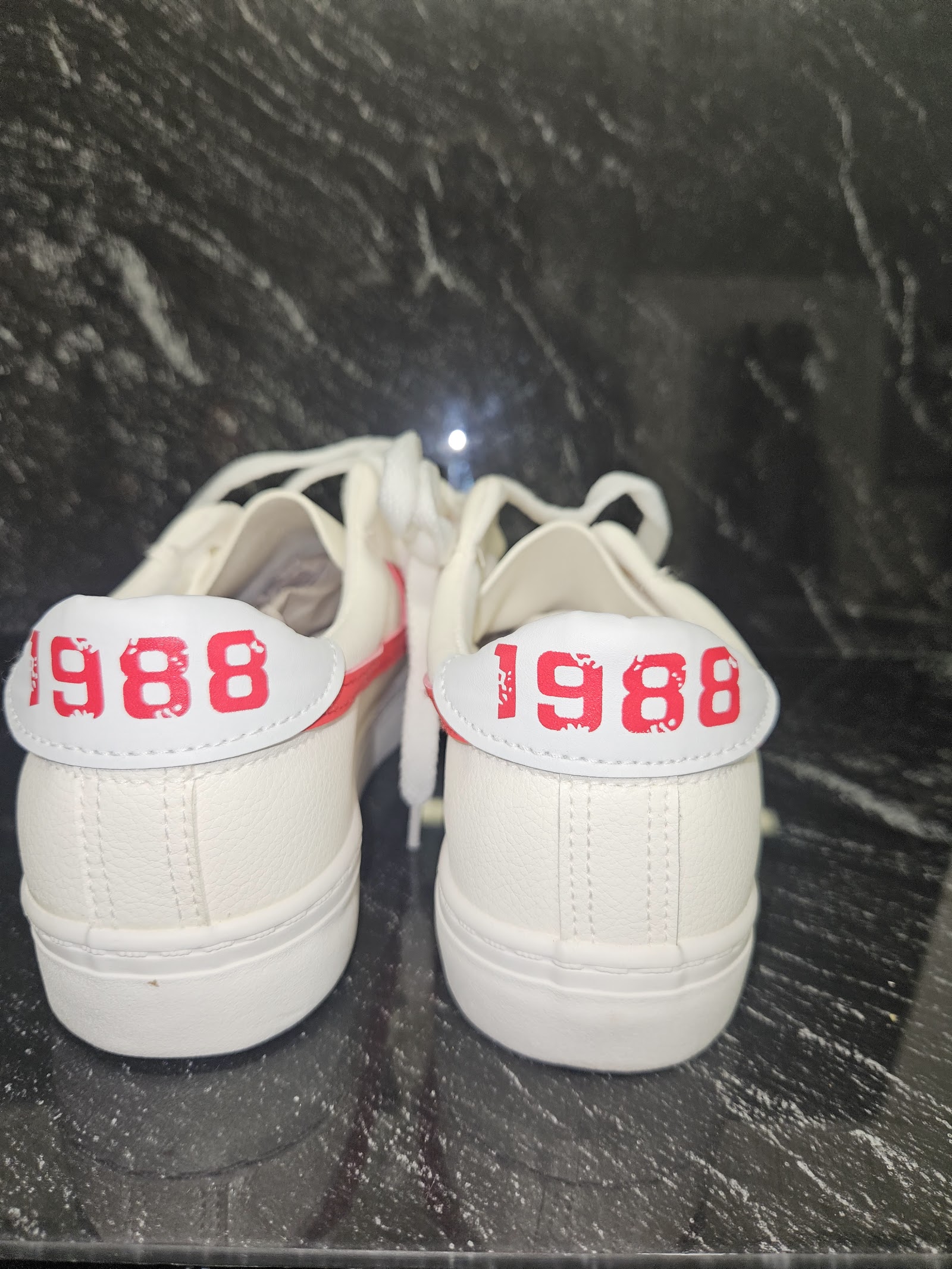 Genuine K-STEP White Red Low-Top Trainers Size EU 39 UK 6, EU 39 / UK 6 / 245, photo 5
