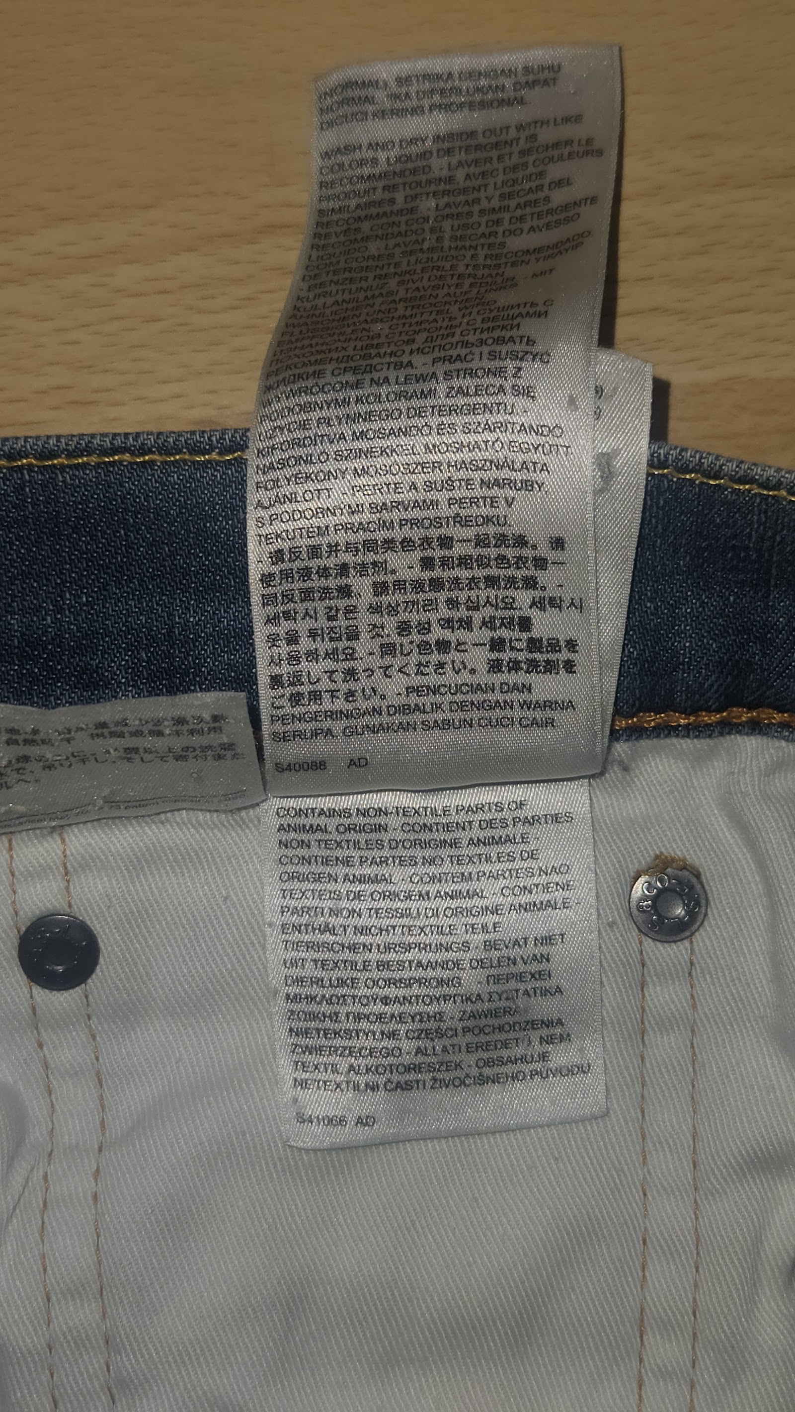Levi's Blue Washed Five Pocket Stretch Jeans, Measured W31.5 approx., photo 10