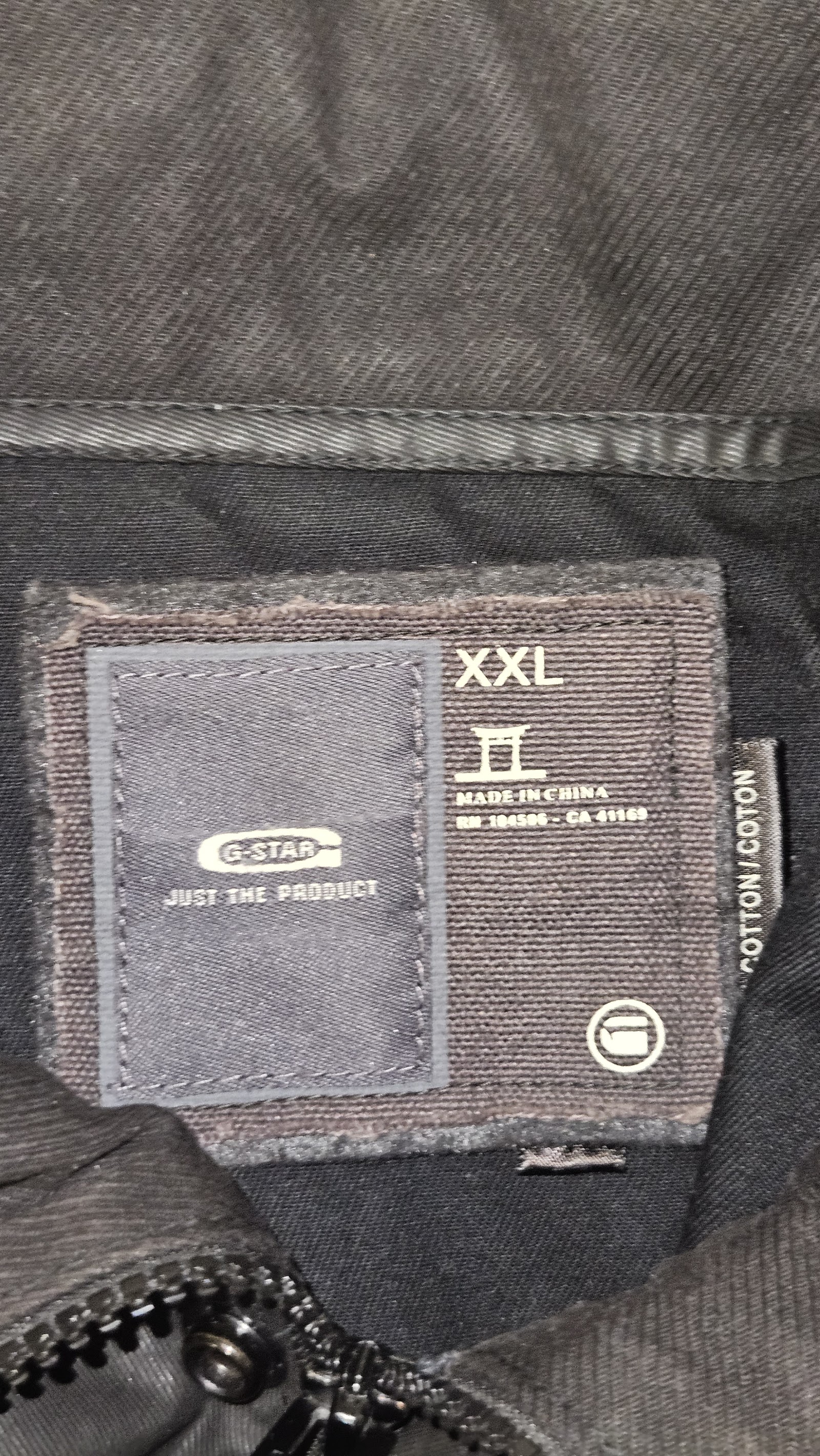 G-Star RAW Black Zip-Detail Jacket, XXL (labelled), photo 3