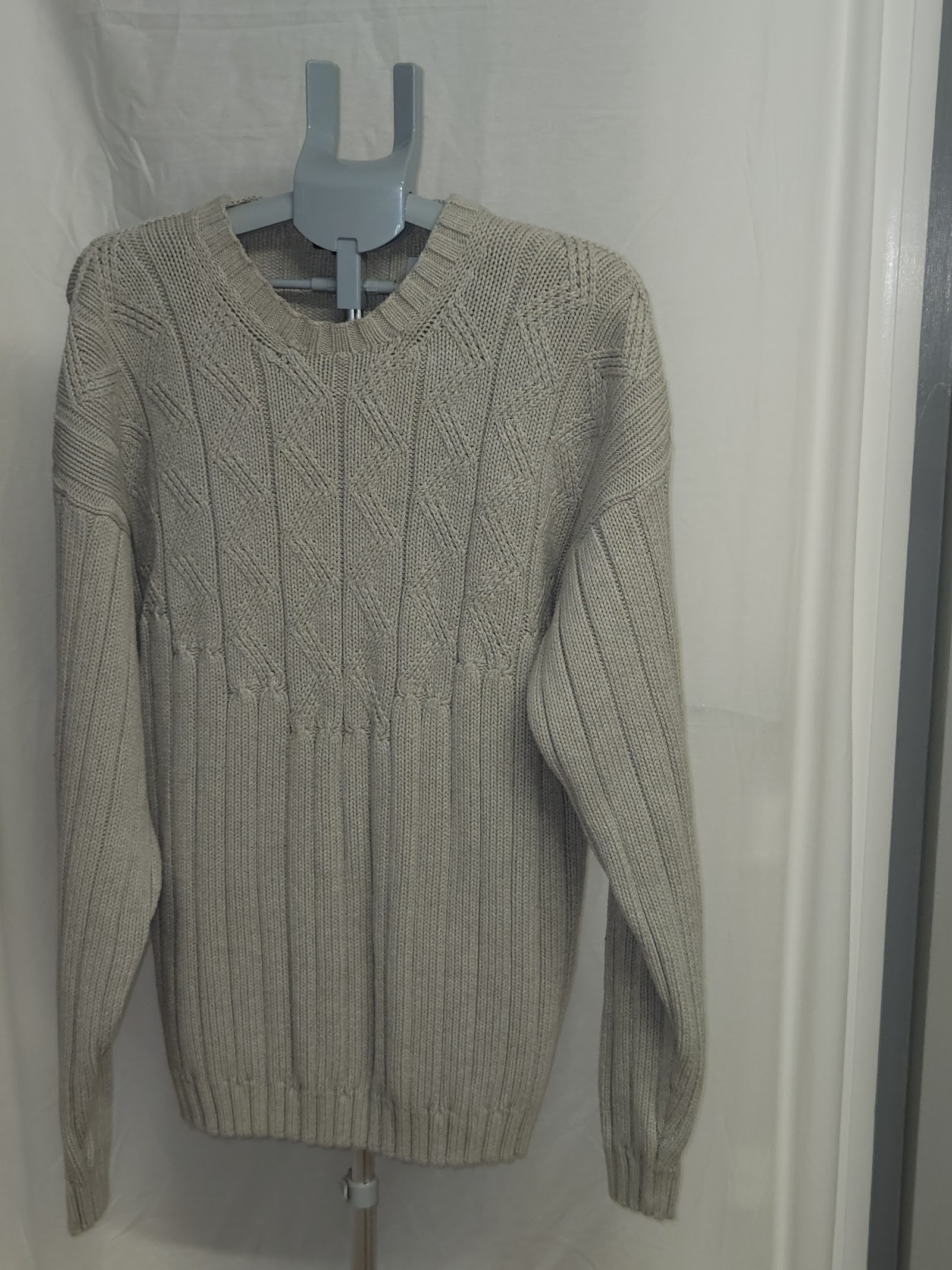 Nautica Cream Cable Knit Cotton Jumper Size XXL