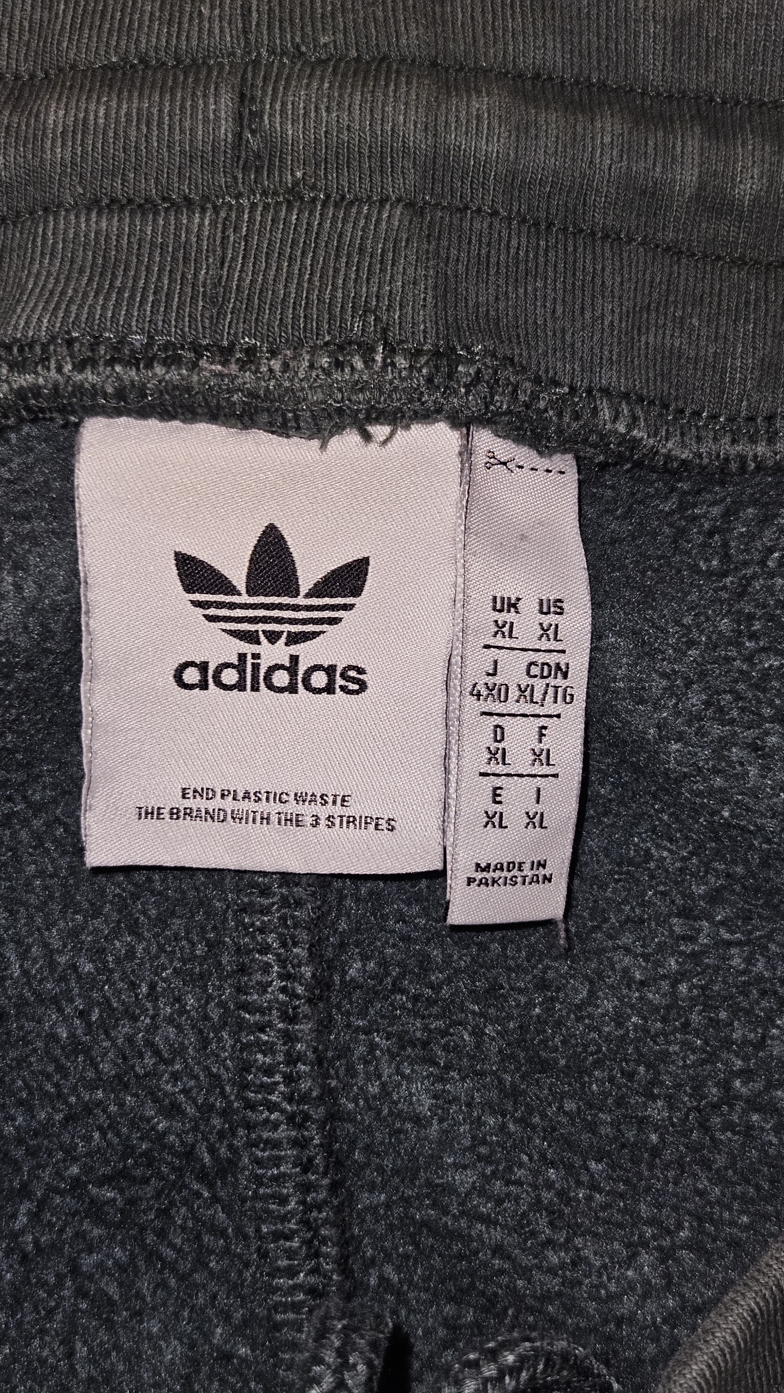 adidas Charcoal Trefoil Joggers, XL (labelled), photo 3