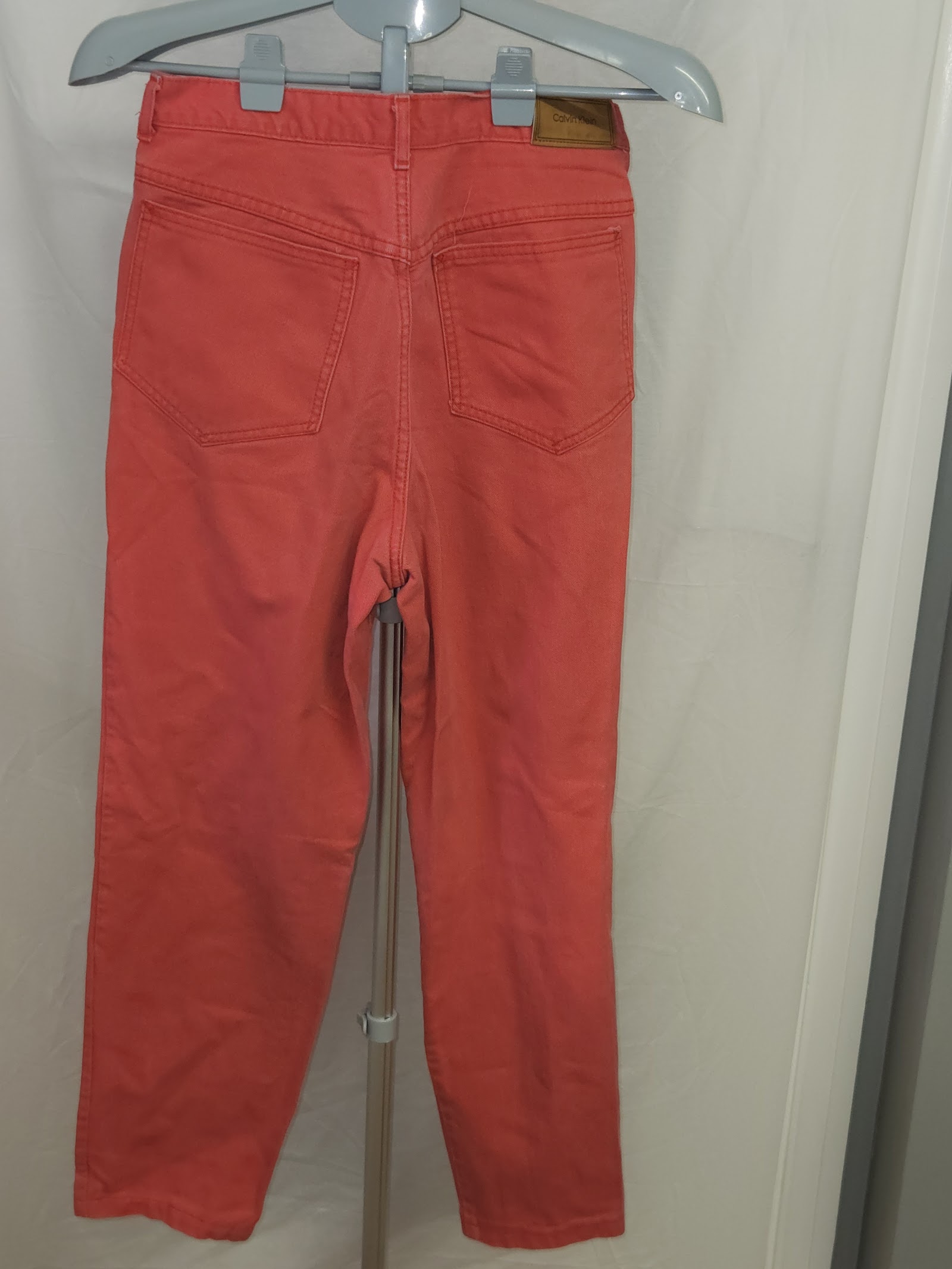 Genuine Calvin Klein Jeans Women's Size 12 Coral Red Denim Jeans, 12, photo 2