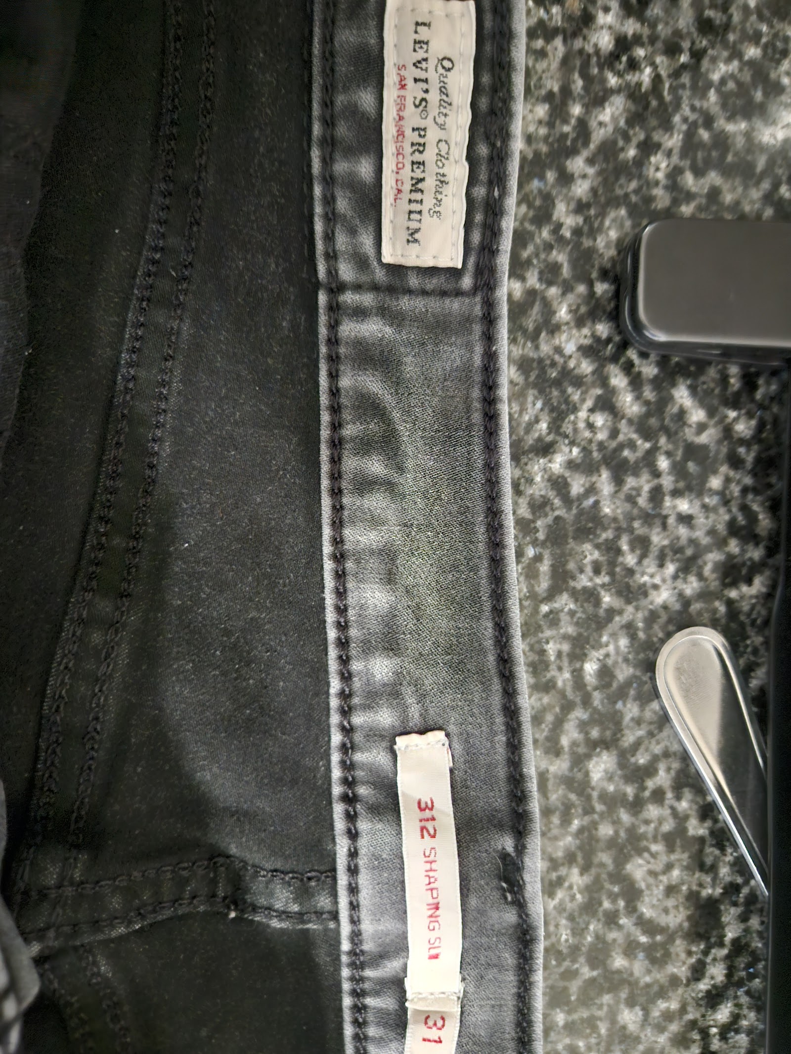Genuine Levi’s 312 Shaping Slim grey jeans, W31 L30, photo 3