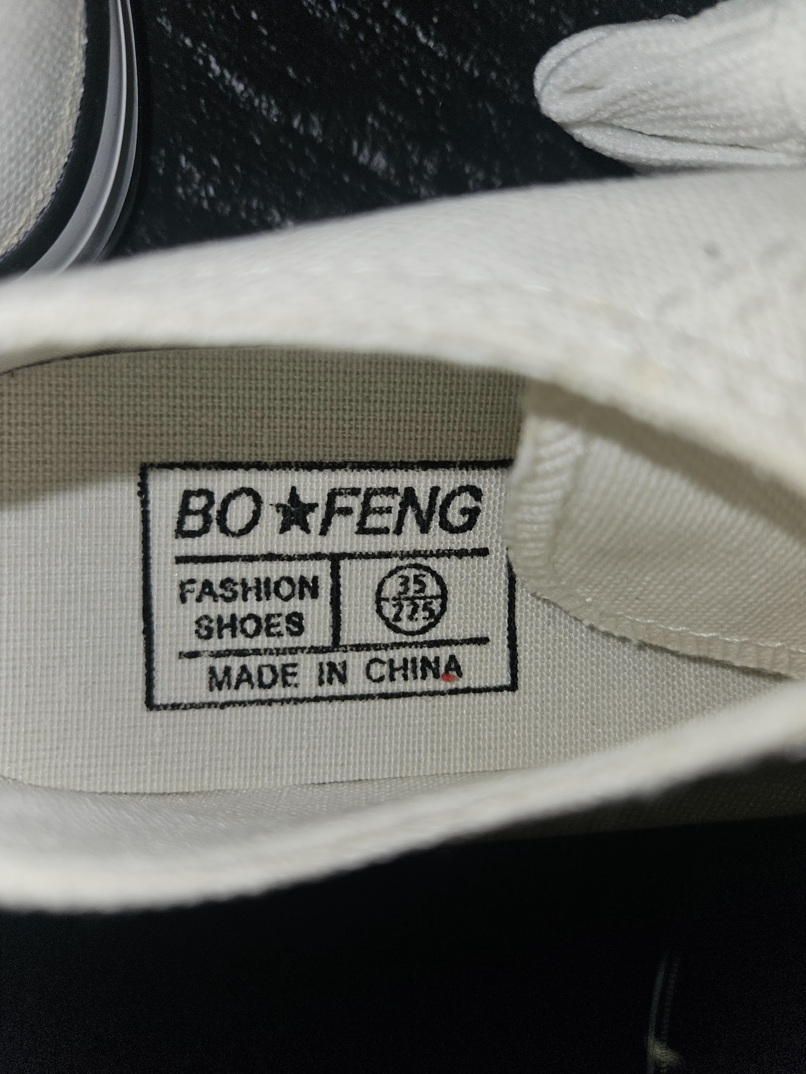 Genuine BO+FENG White Canvas High-Top Trainers Size EU 35 UK 2.5, EU 35 / UK 2.5 / CN 225, photo 5