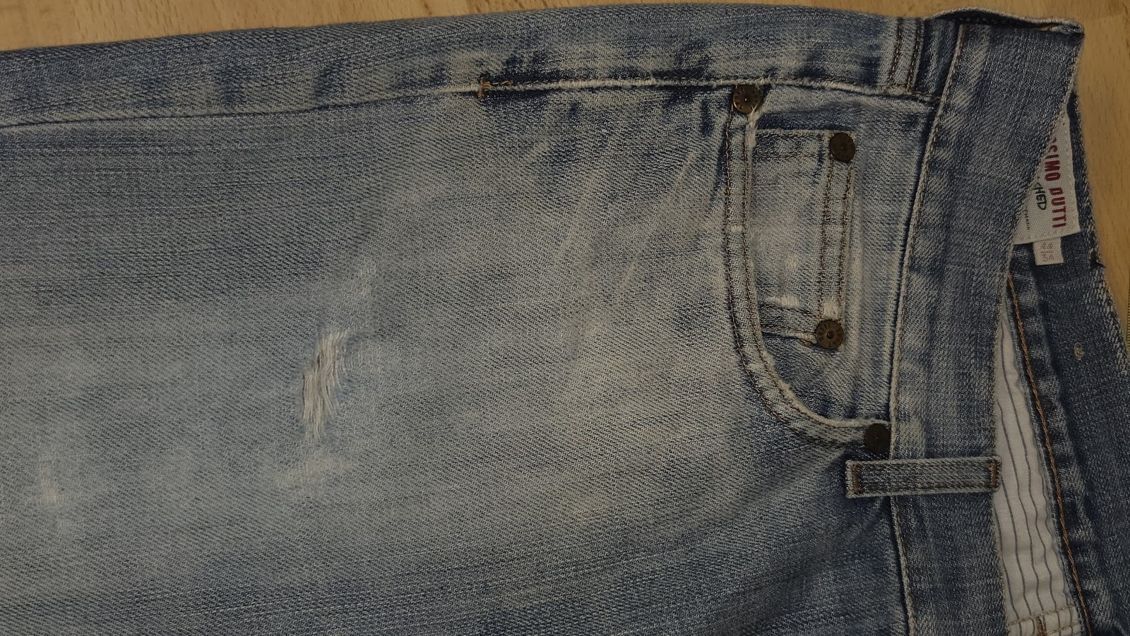 Massimo Dutti Leisure Line Washed Blue Straight Jeans, USA 34 / EUR 44 (labelled), photo 6