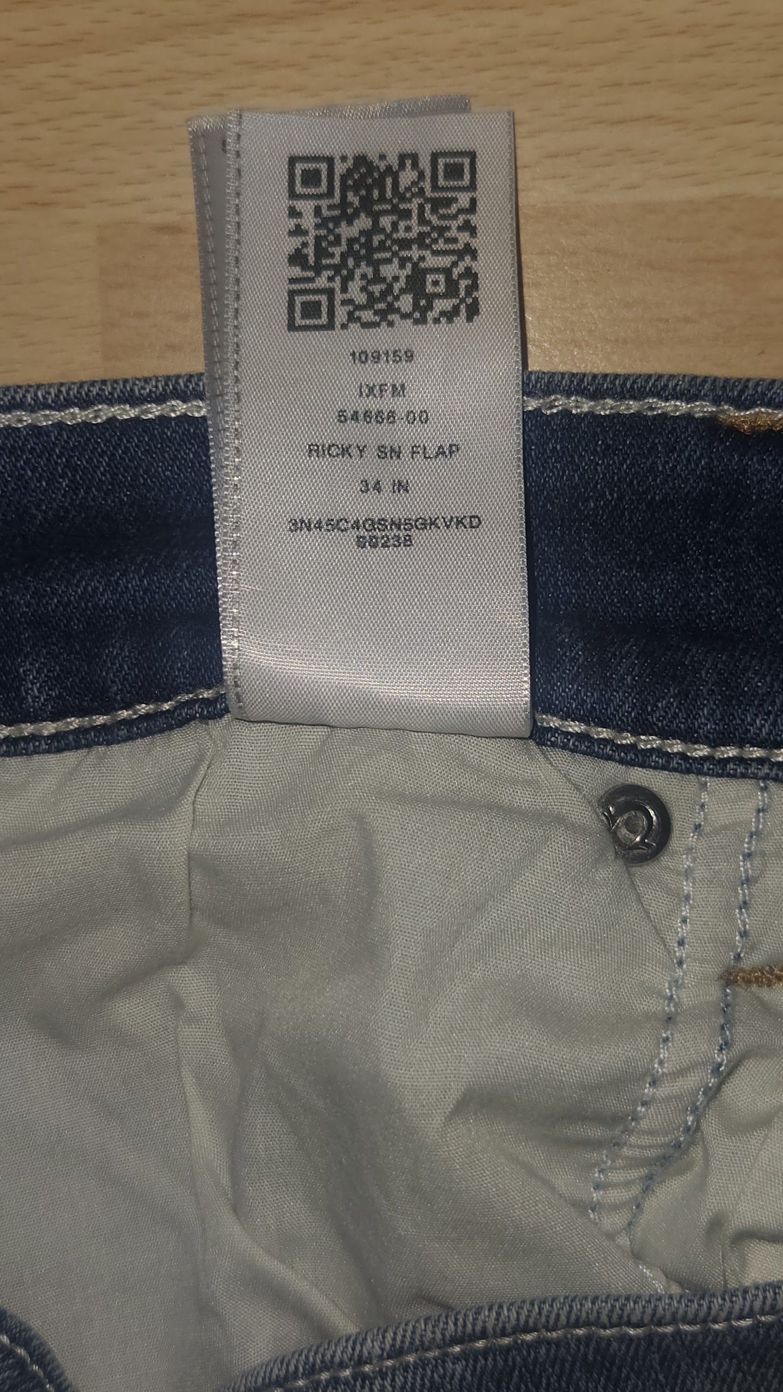 True Religion Ricky Blue Washed Flap Pocket Relaxed Straight Jeans, W36, photo 6