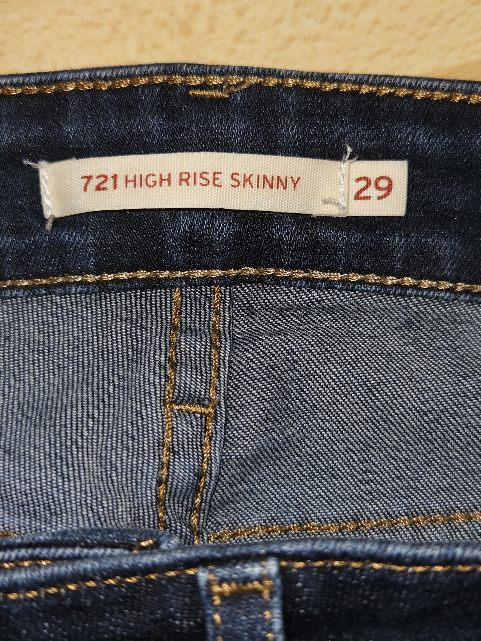 Genuine Levi's 721 High Rise Skinny Dark Blue Jeans Size 29, 29, photo 3