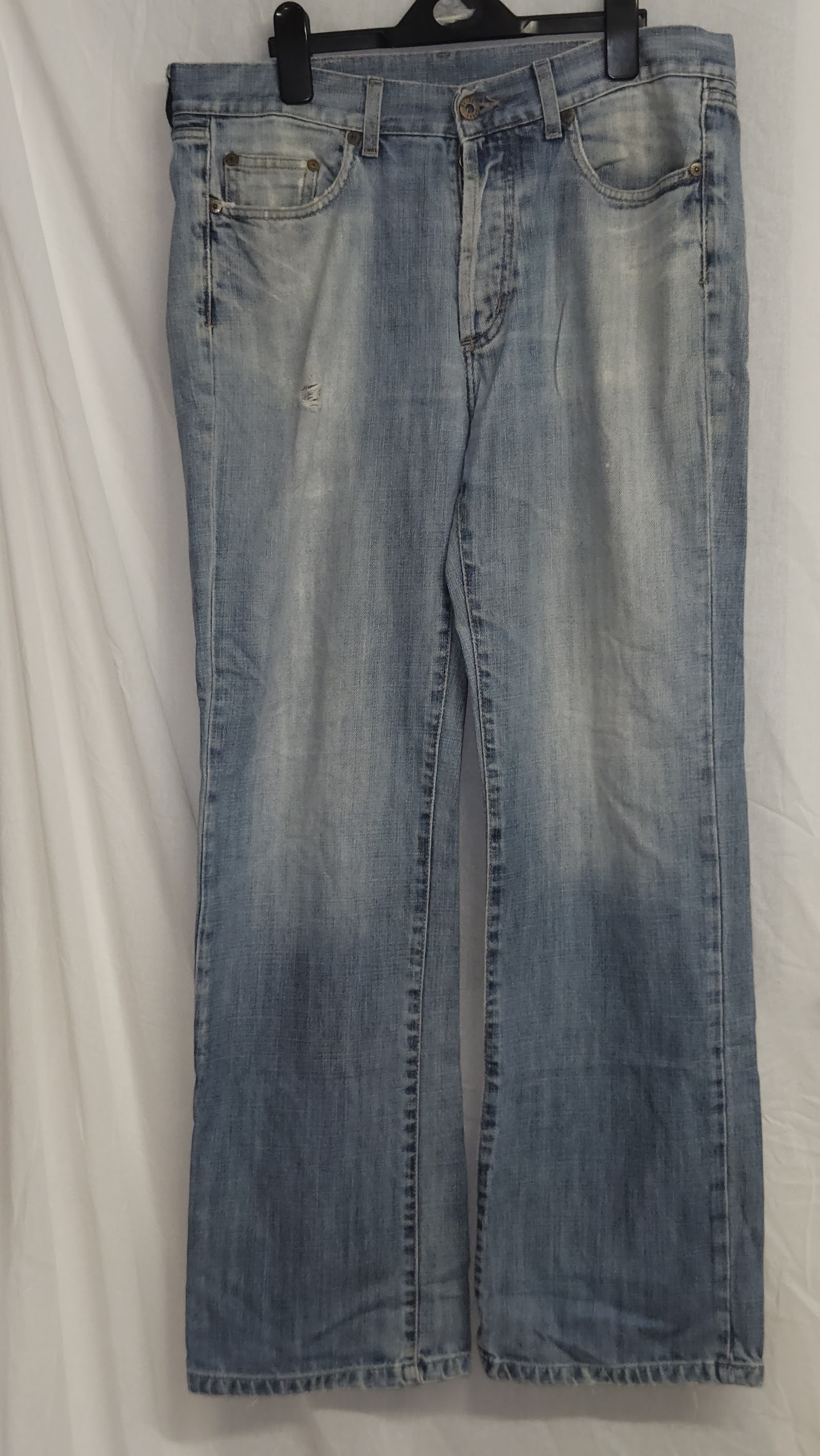 Massimo Dutti Leisure Line Washed Blue Straight Jeans