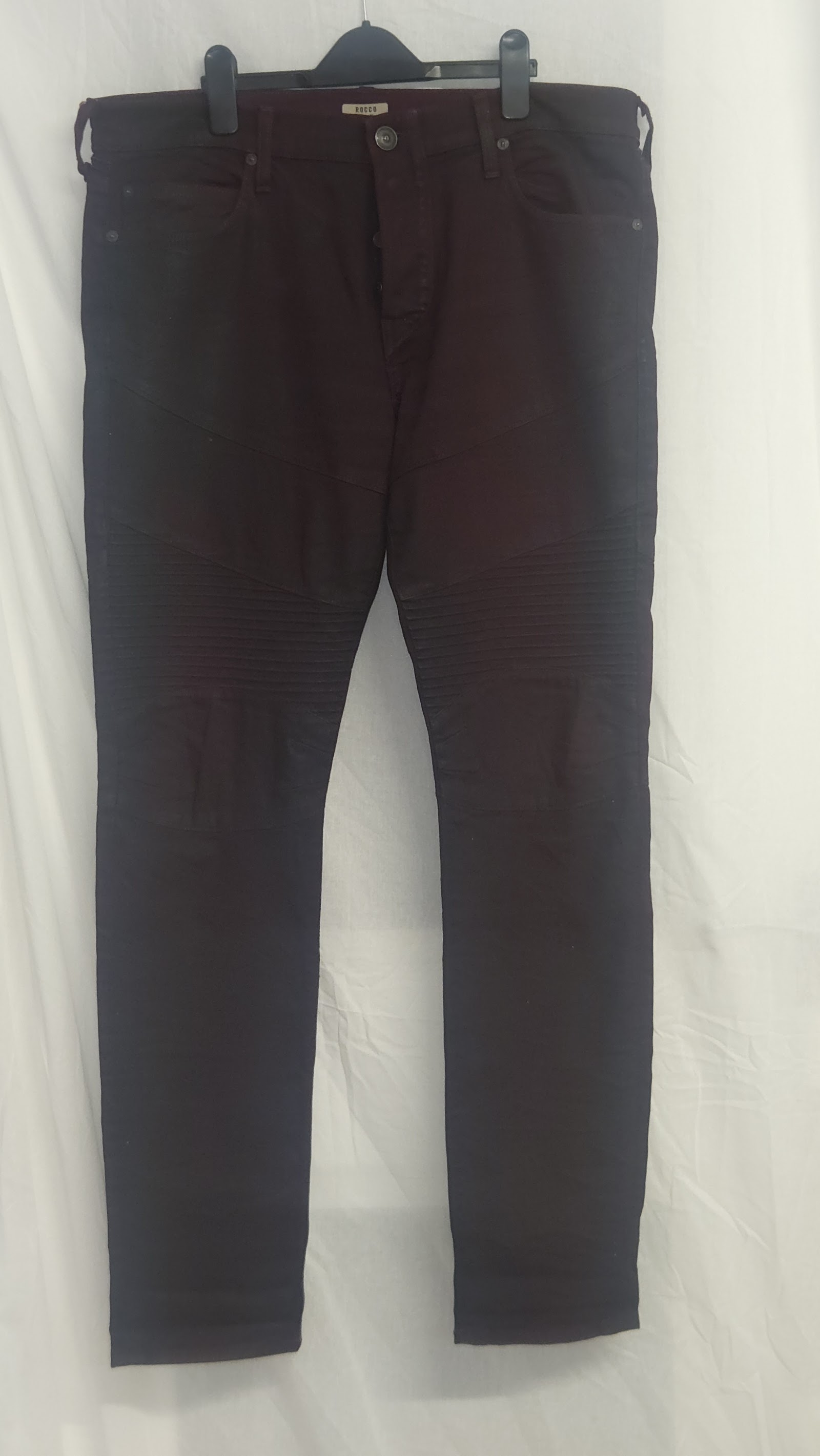 True Religion Rocco Burgundy Classic Slim Jeans