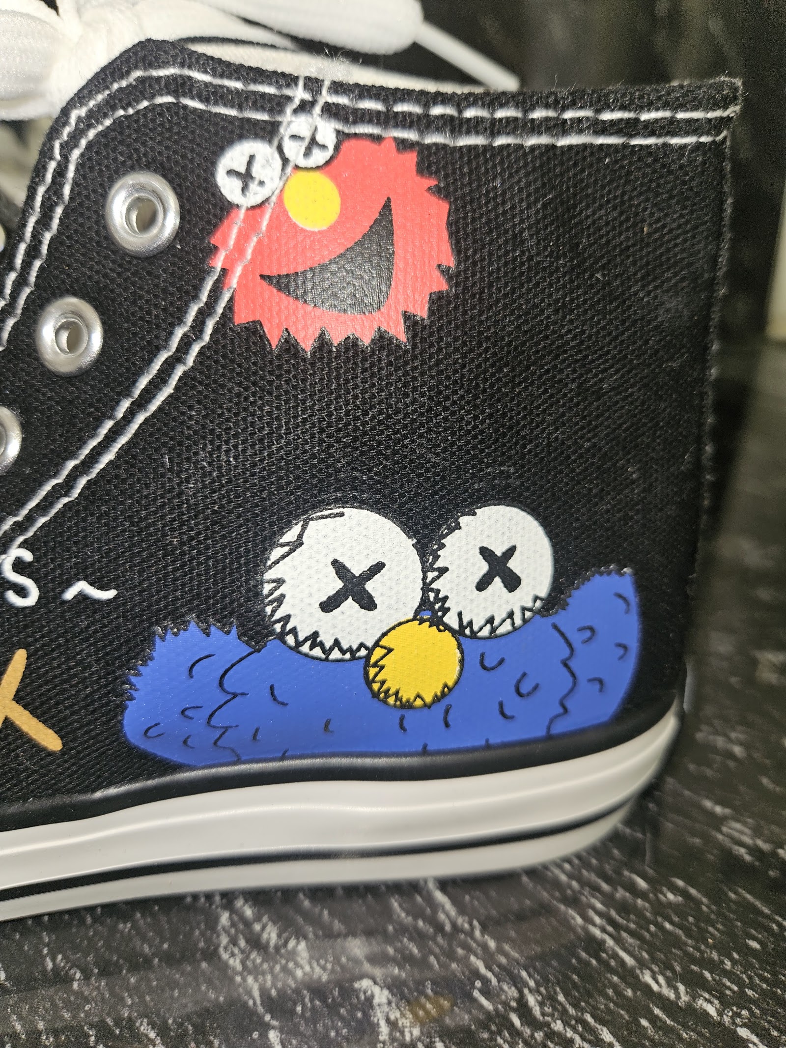 Genuine Fashion Black Colourful Cartoon Canvas High-Top Trainers Size EU 35 UK 2.5, EU 35 / UK 2.5, photo 2