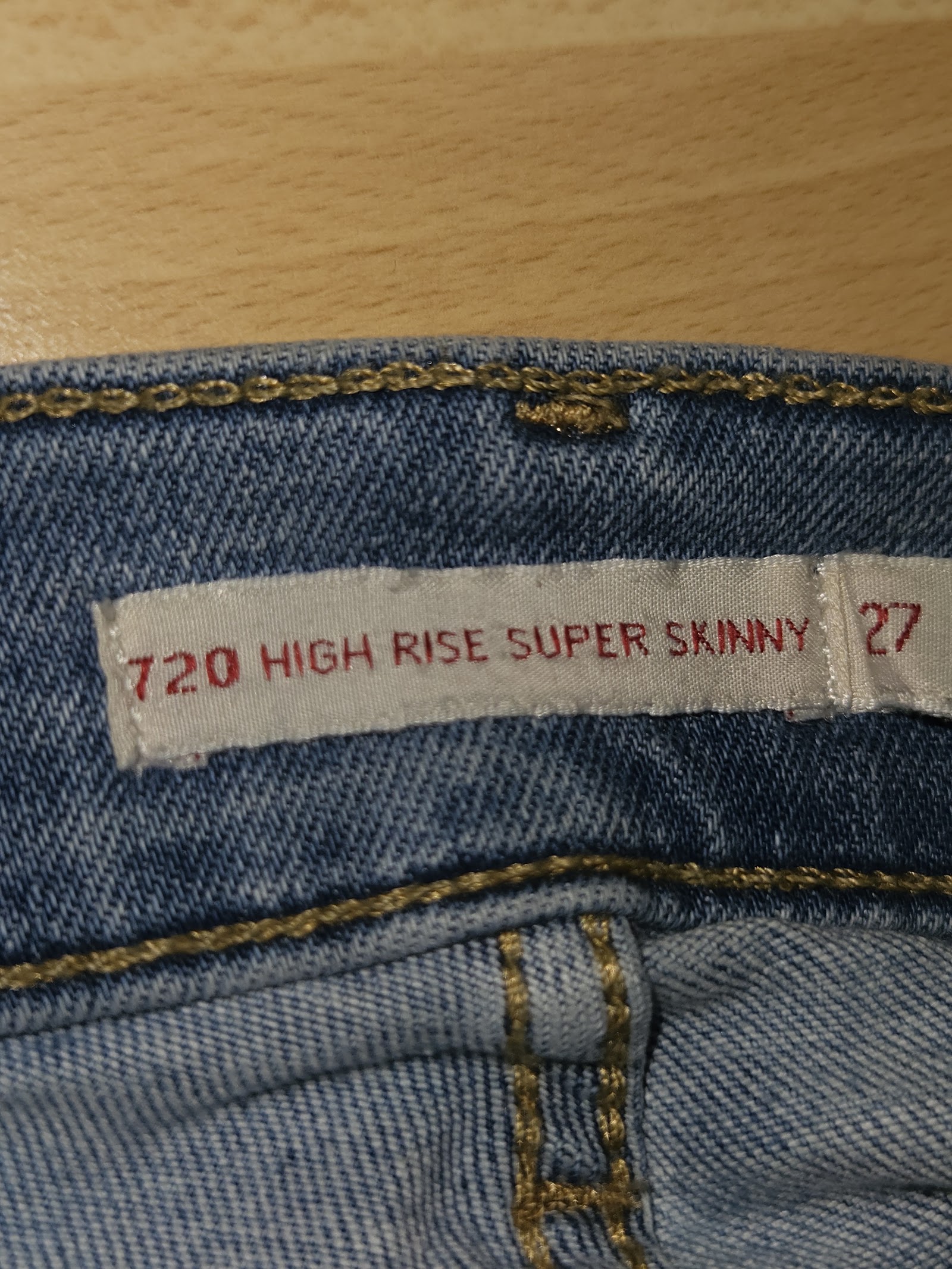 Genuine Levi's 720 High Rise Super Skinny Light Blue Jeans Size 27, 27, photo 4