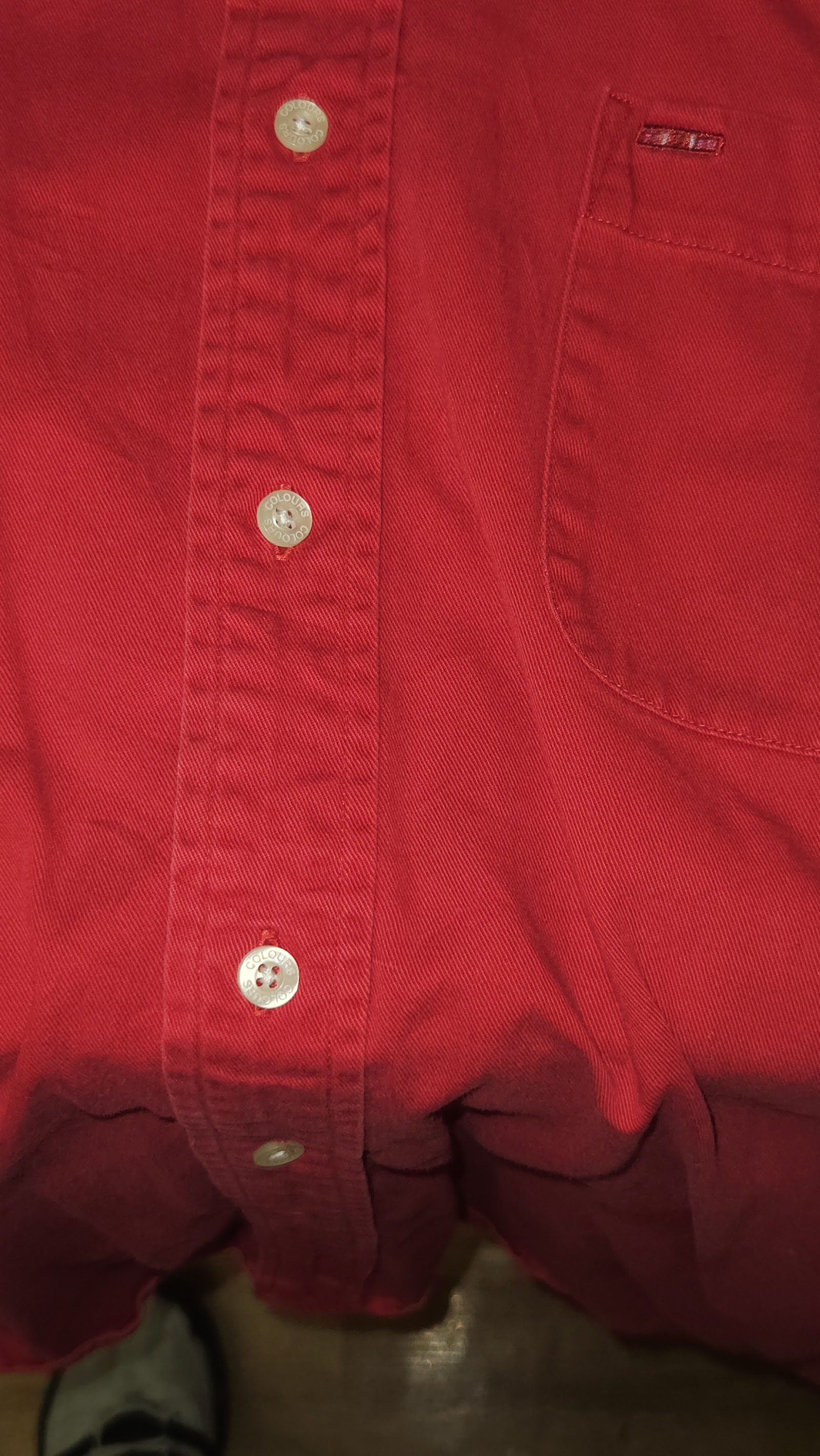 Alexander Julian Colours Red Short Sleeve Button-Up Shirt, L (labelled), photo 6