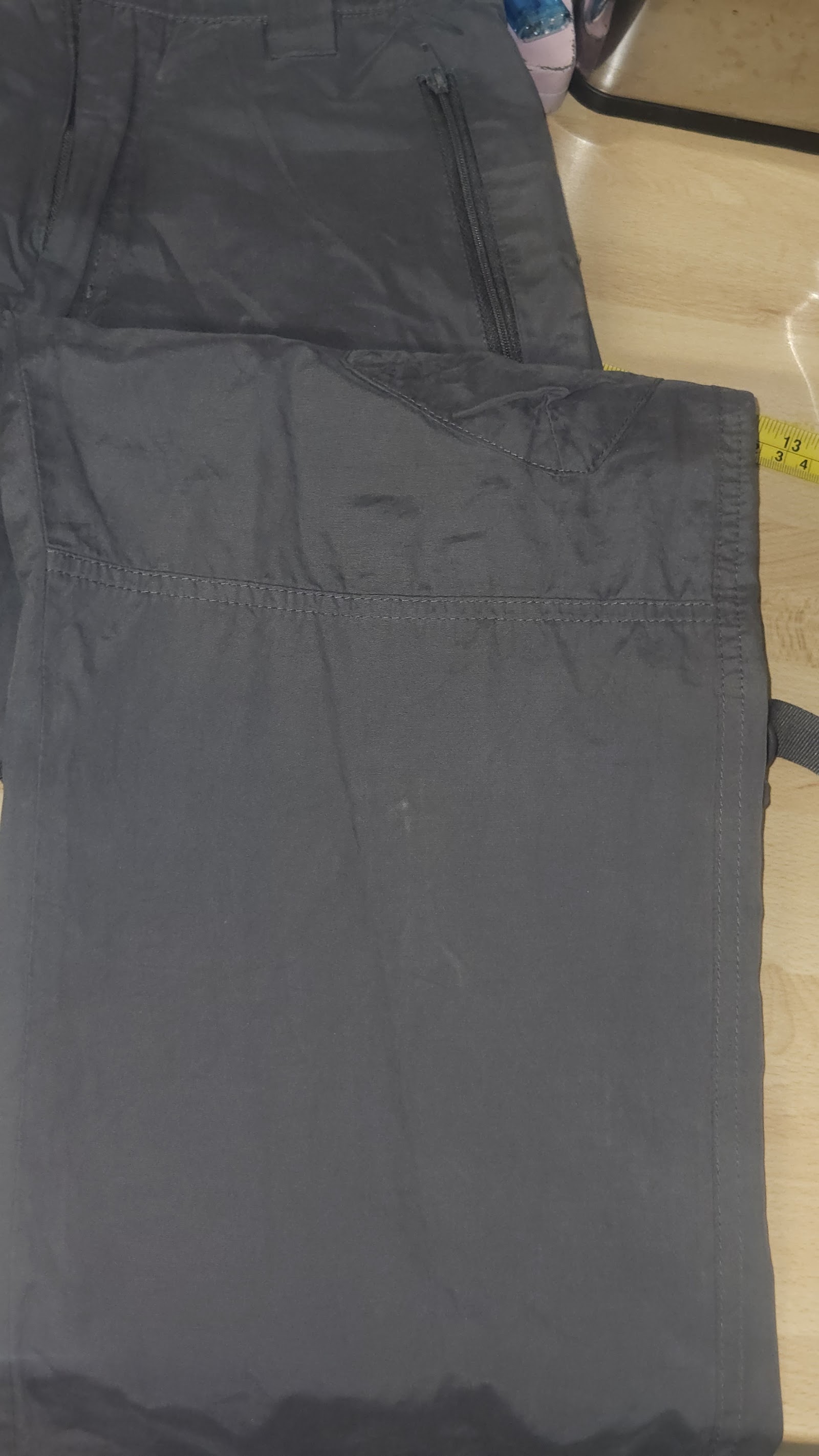 Forever 21 Black Zip Pocket Cargo Trousers, Measured W28 approx., photo 6