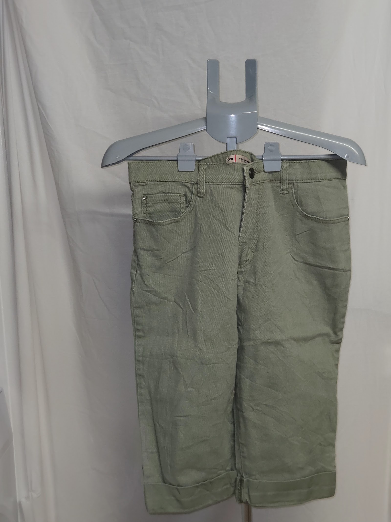 Lee Olive Classic Fit Straight Jeans