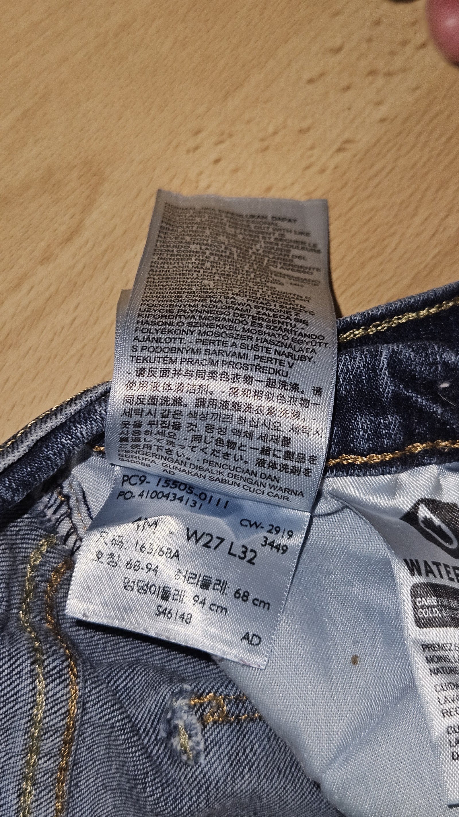 Levi's 505 Straight Blue Jeans, W27 L32 (labelled), photo 7