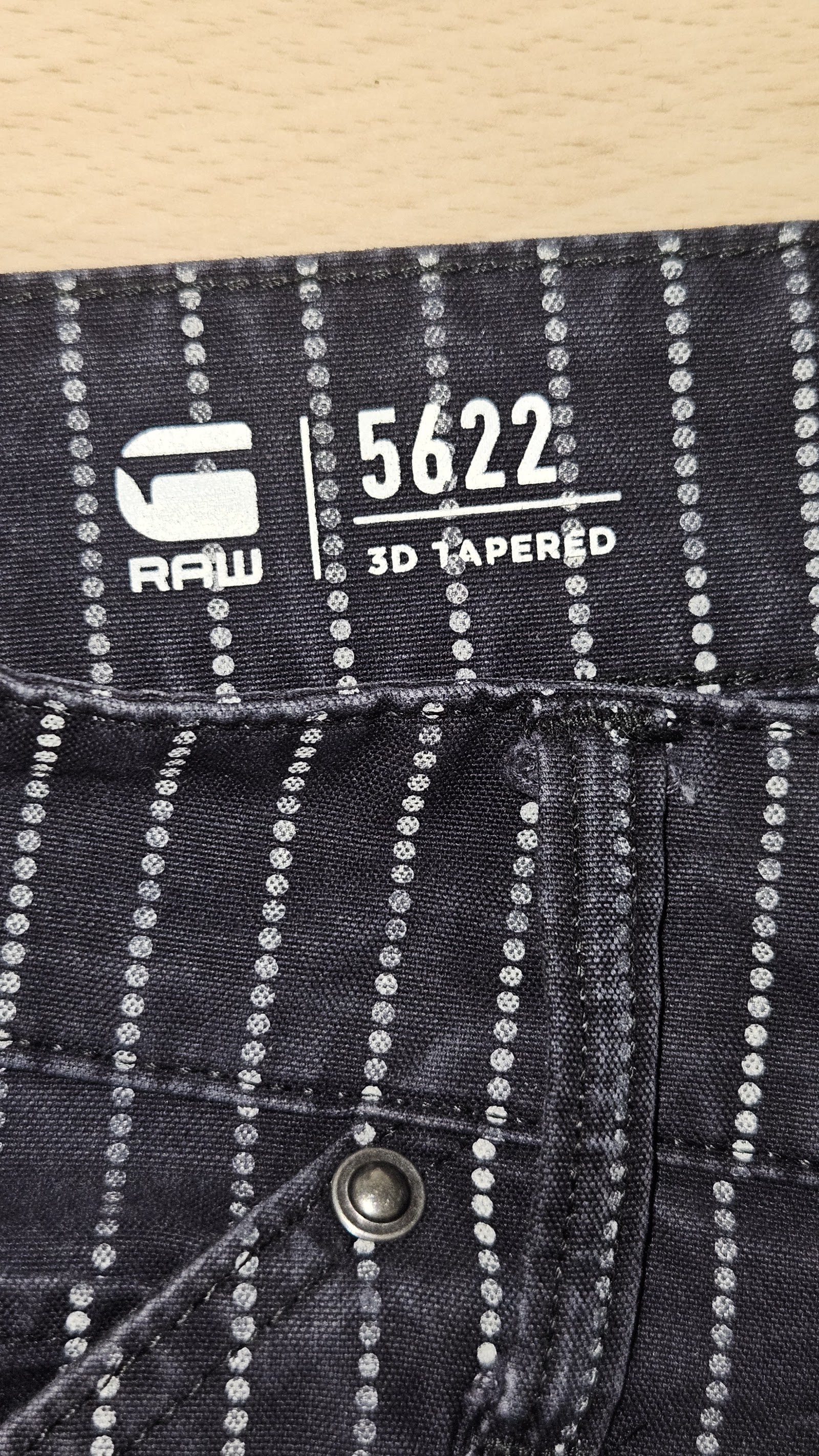 G-Star RAW 5622 3D Tapered Pinstripe Jeans, W38 L32 (labelled), photo 5