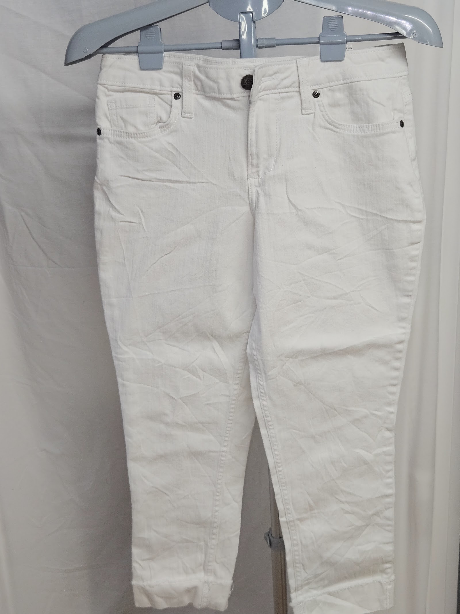 Lee Riders White Five Pocket Capri Jeans