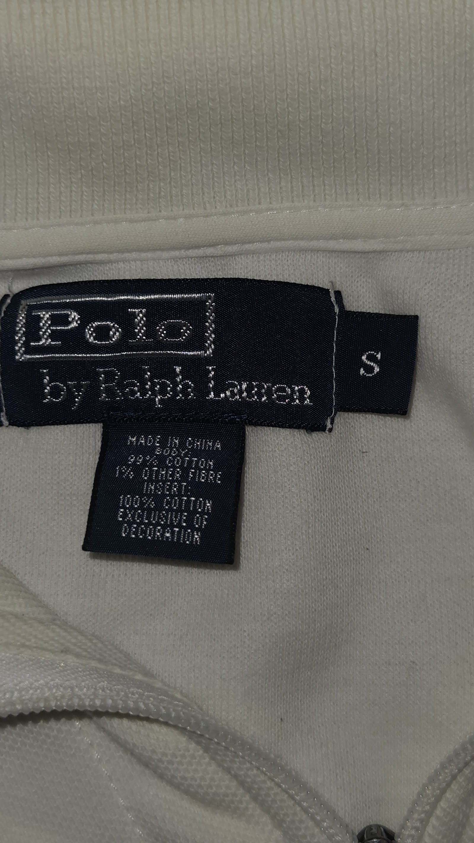 Polo by Ralph Lauren White Long Sleeve Piped Polo Shirt, S (labelled), photo 4