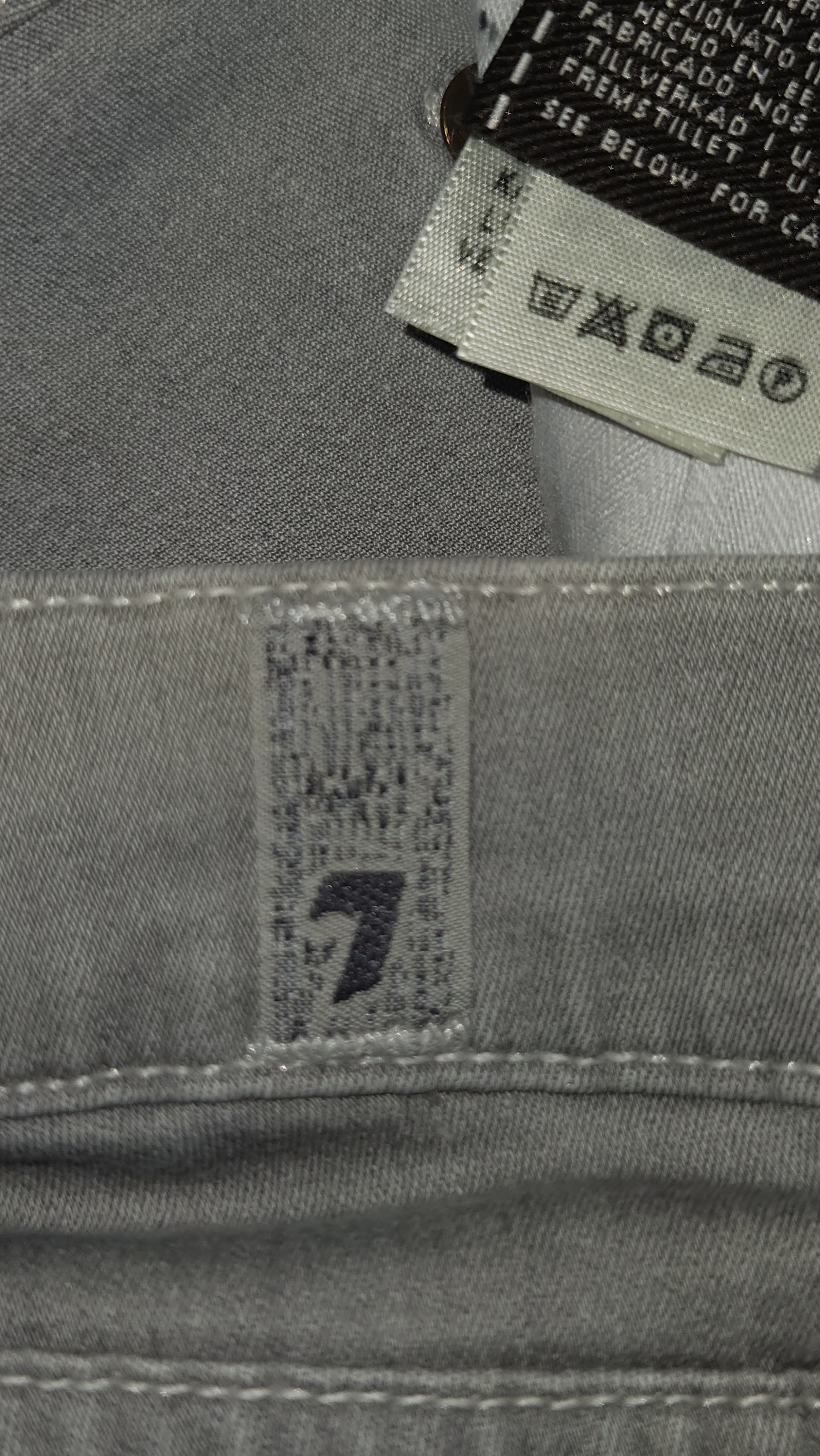 7 For All Mankind Grey Skinny Jeans, 27 (labelled), photo 7
