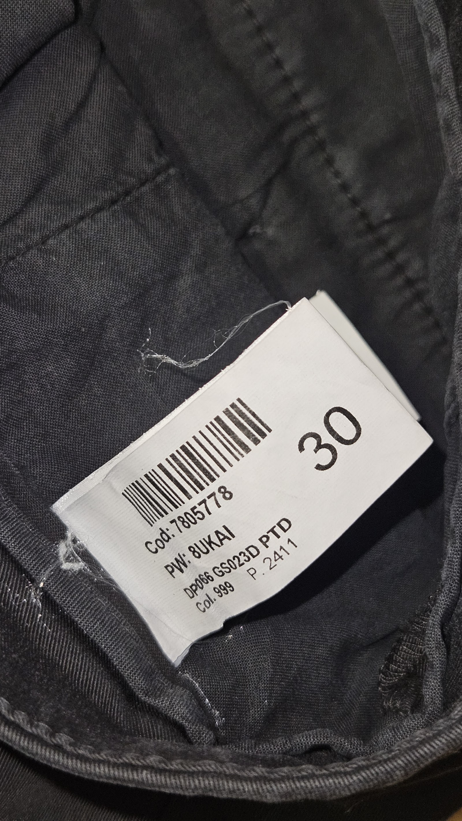 Dondup Charcoal Button Pocket Slim Trousers, Labelled 30, photo 4