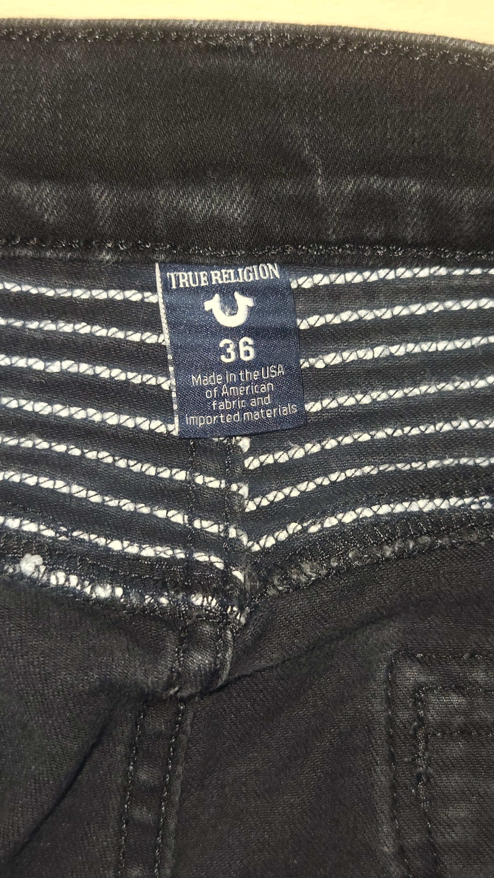 True Religion Rocco Washed Black Relaxed Skinny Jeans, W36, photo 7