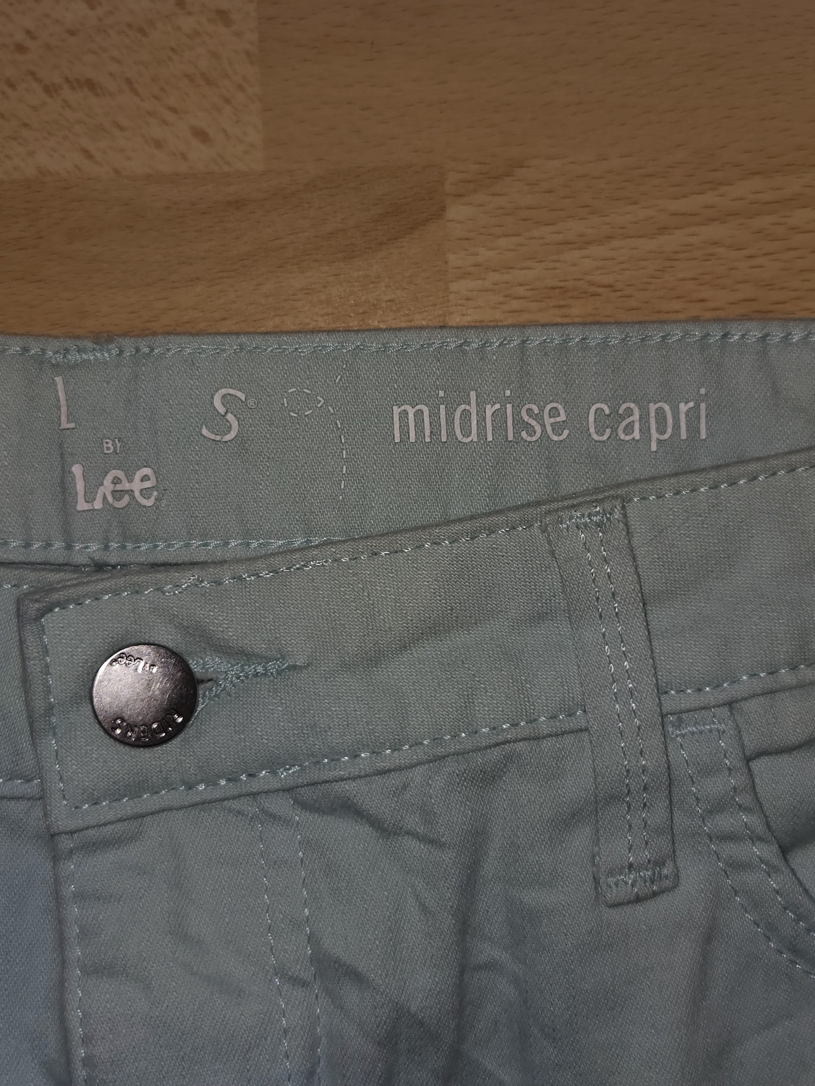 Genuine Lee Mint Midrise Capri Jeans, 14 Medium, photo 3