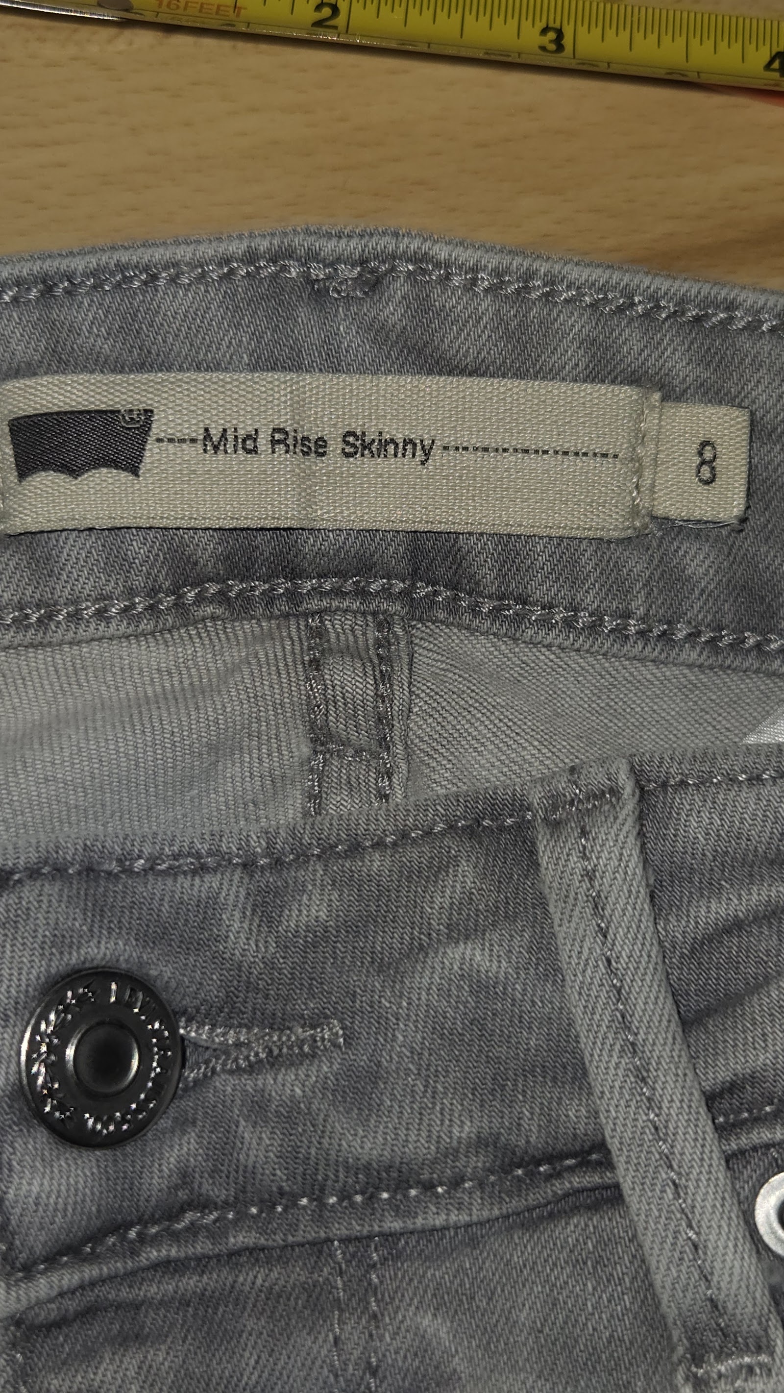 Lee Grey Mid Rise Skinny Jeans, 8 (labelled; sizing system unspecified), photo 3