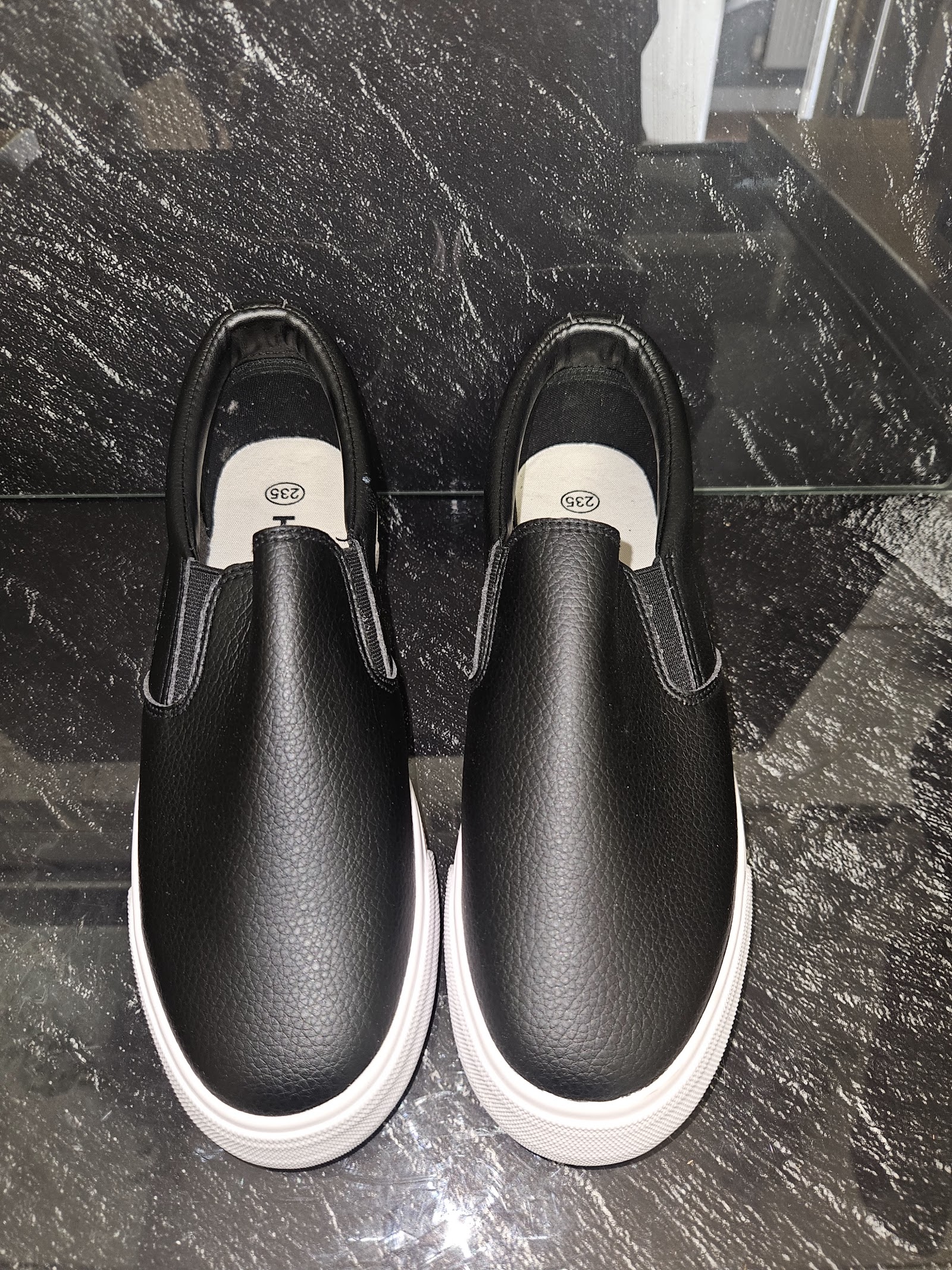 Genuine HUANQIU 1958 Black Slip-On Platform Trainers Size EU 37 UK 4, EU 37 / UK 4 / CN 235, photo 2