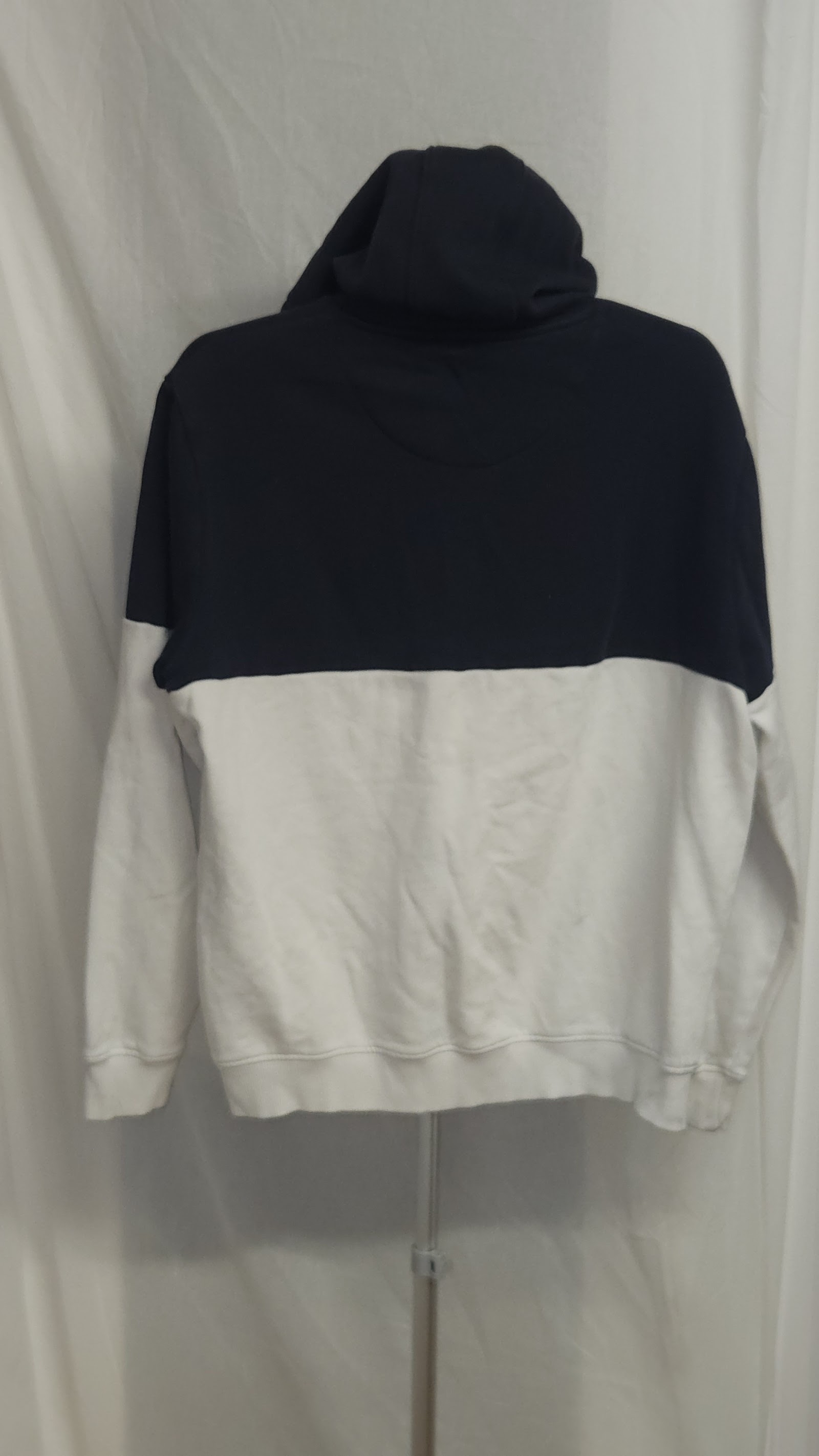 Easy Navy Cream East Coast 1985 Colour-Block Pullover Hoodie, XL (labelled), photo 2
