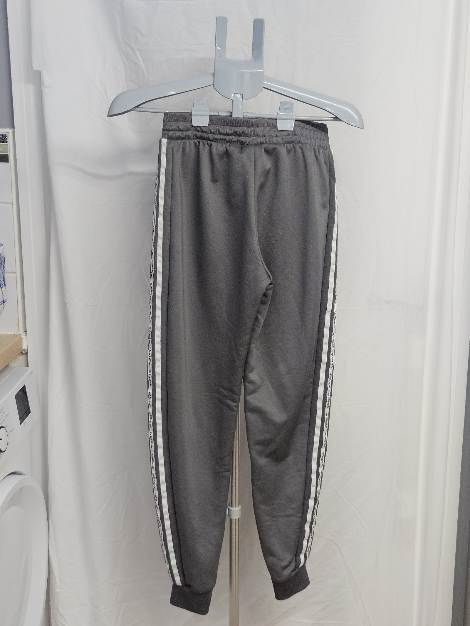Genuine adidas Originals Grey logo-tape cuffed track pants, Age 15–16 / Height 176 cm, photo 2