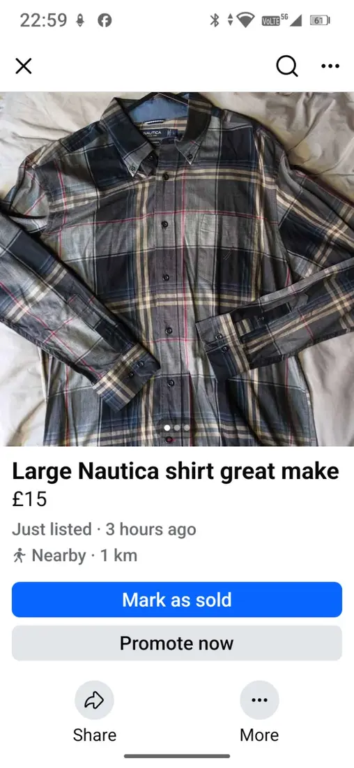 Nautica Grey, black, beige and red checked long-sleeve shirt